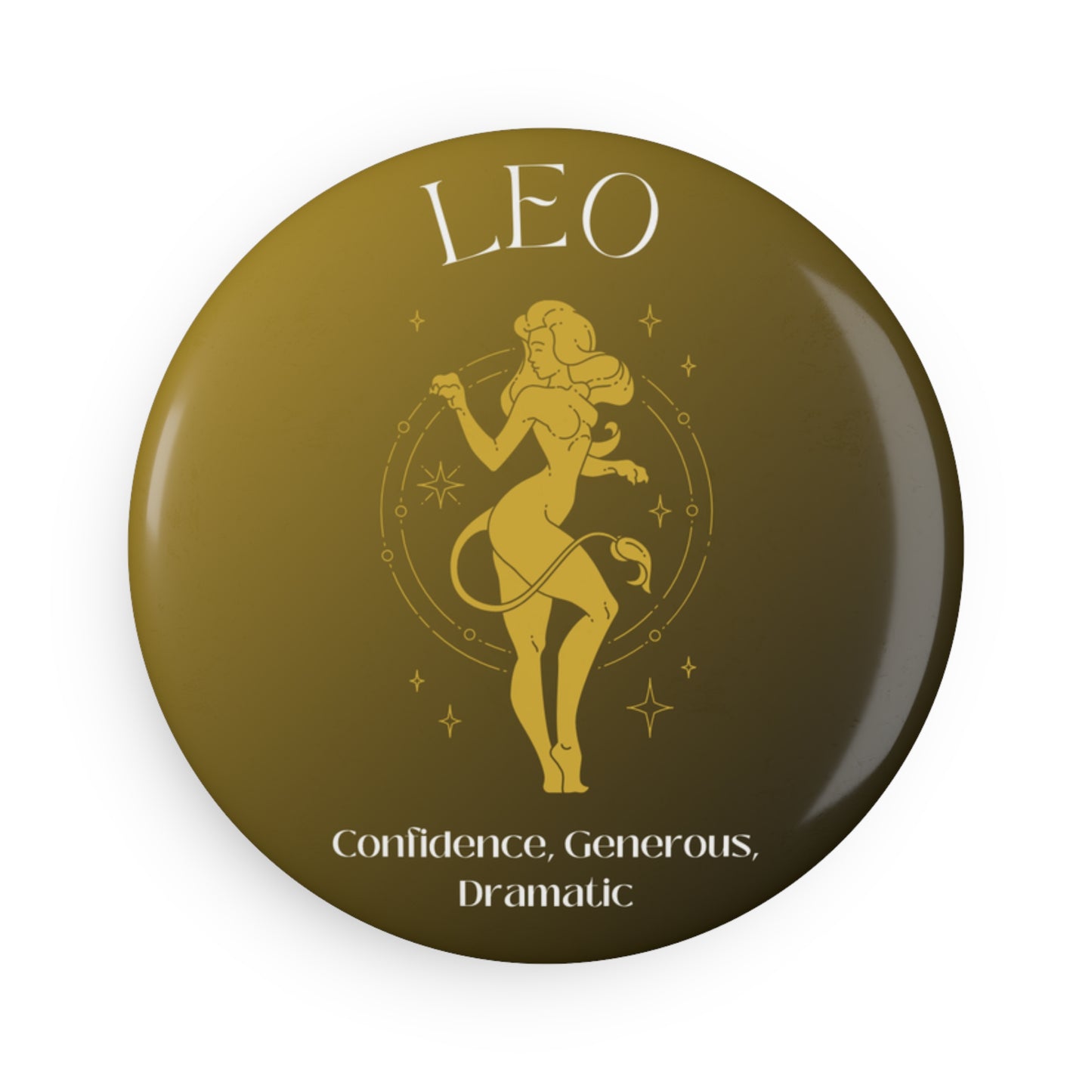 Leo, Button Magnet, Round (1 & 10 pcs)