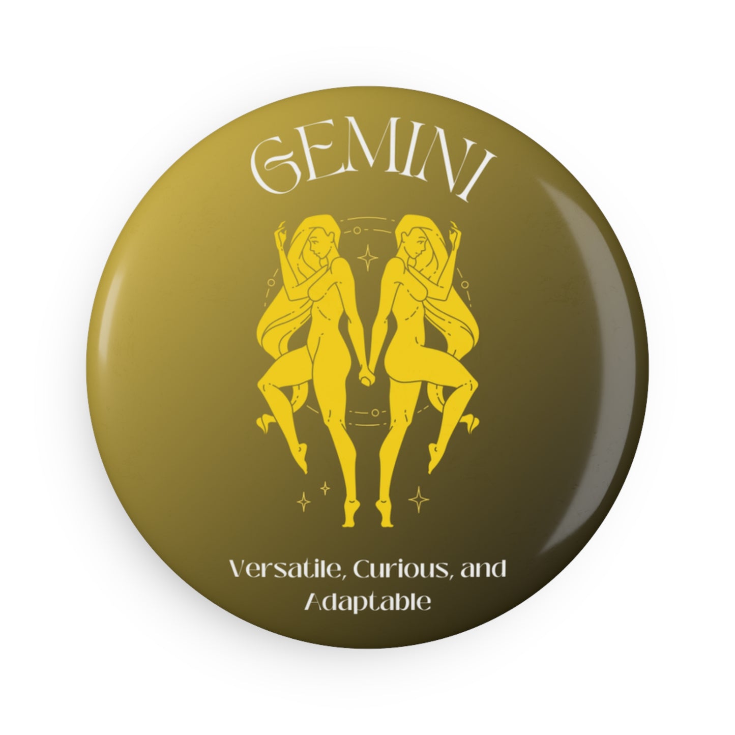 Gemini, Button Magnet, Round (1 & 10 pcs)