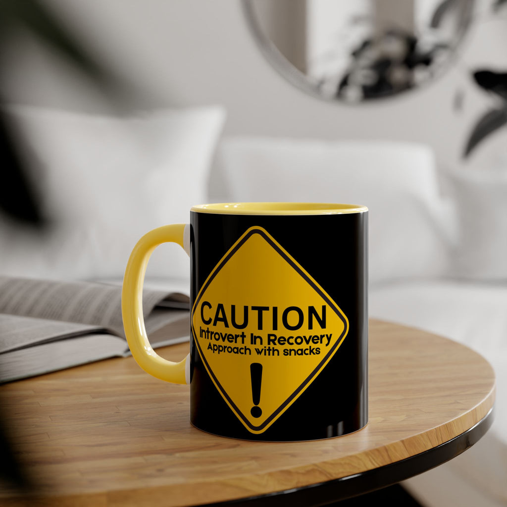 Caution: Introvert In Recovery — Approach With Snacks - Mug