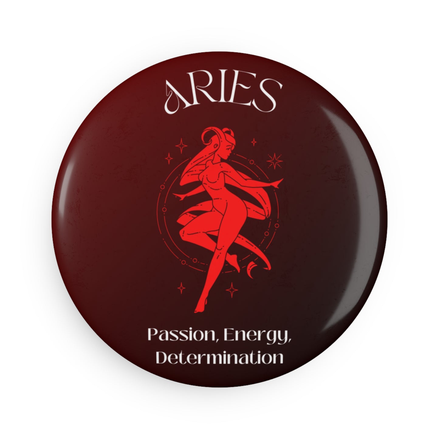 Aries, Button Magnet, Round (1 & 10 pcs)