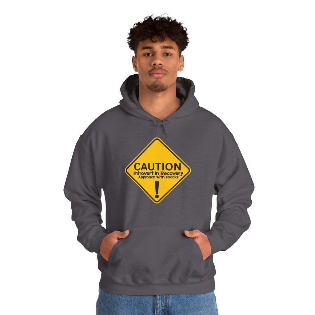 Caution: Introvert In Recovery — Approach With Snacks - hoodie
