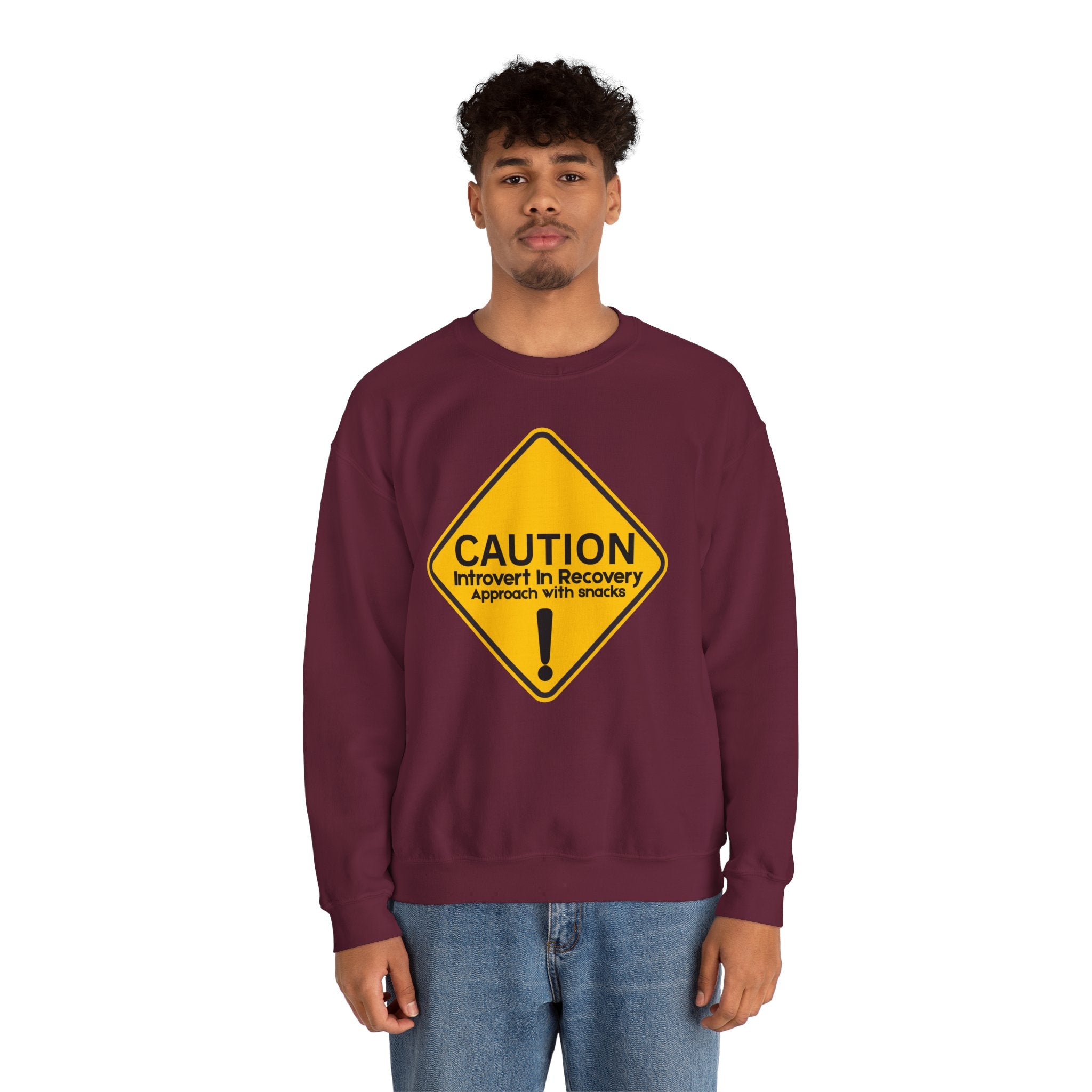 Caution: Introvert In Recovery — Approach With Snacks - Sweatshirt