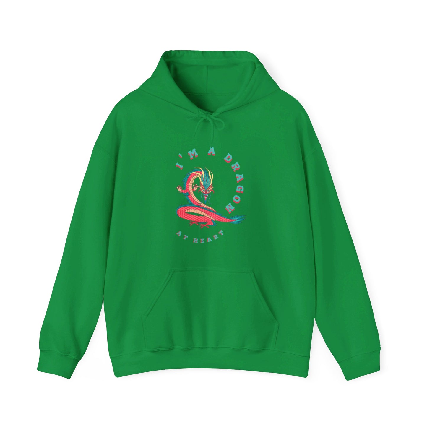 I'm a dragon at heart, hooded sweatshirt