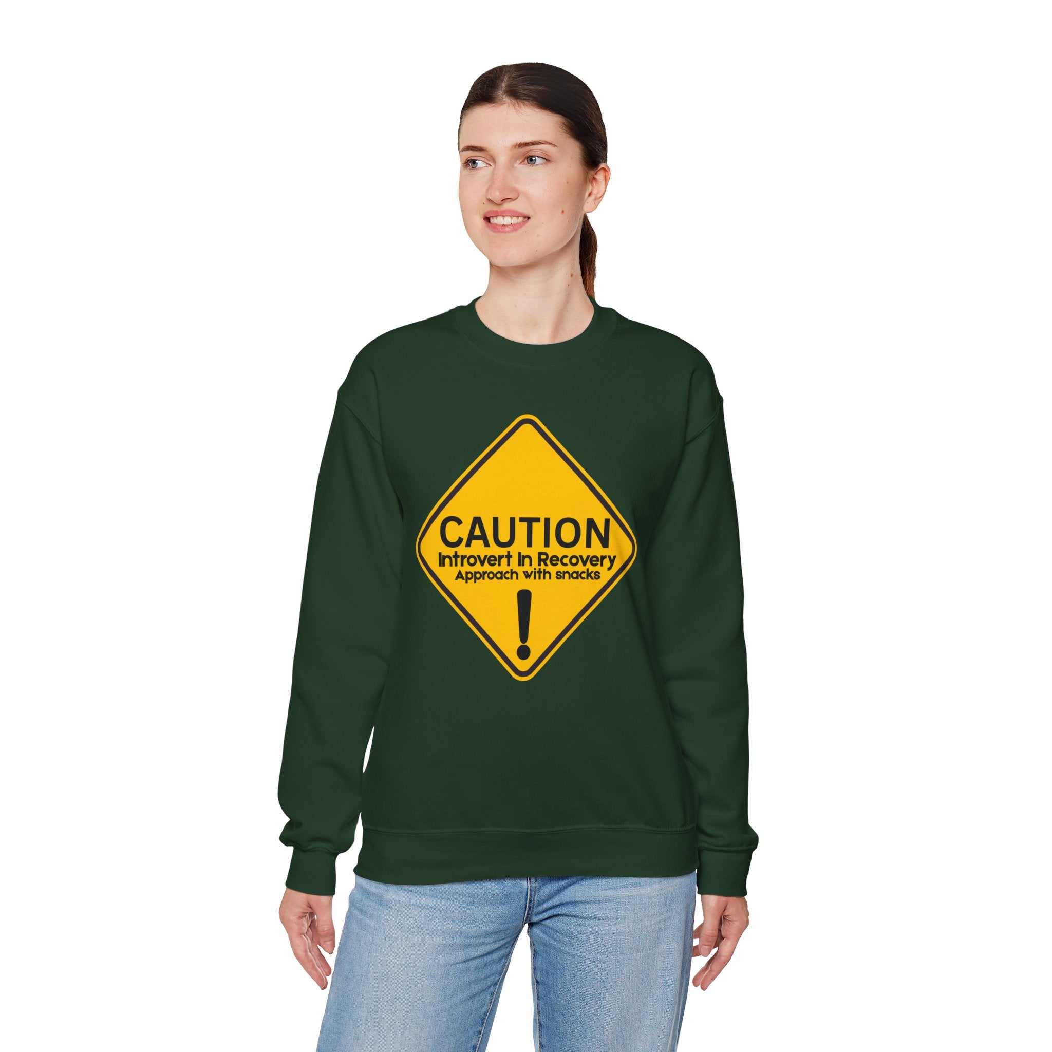 Caution: Introvert In Recovery — Approach With Snacks - Sweatshirt
