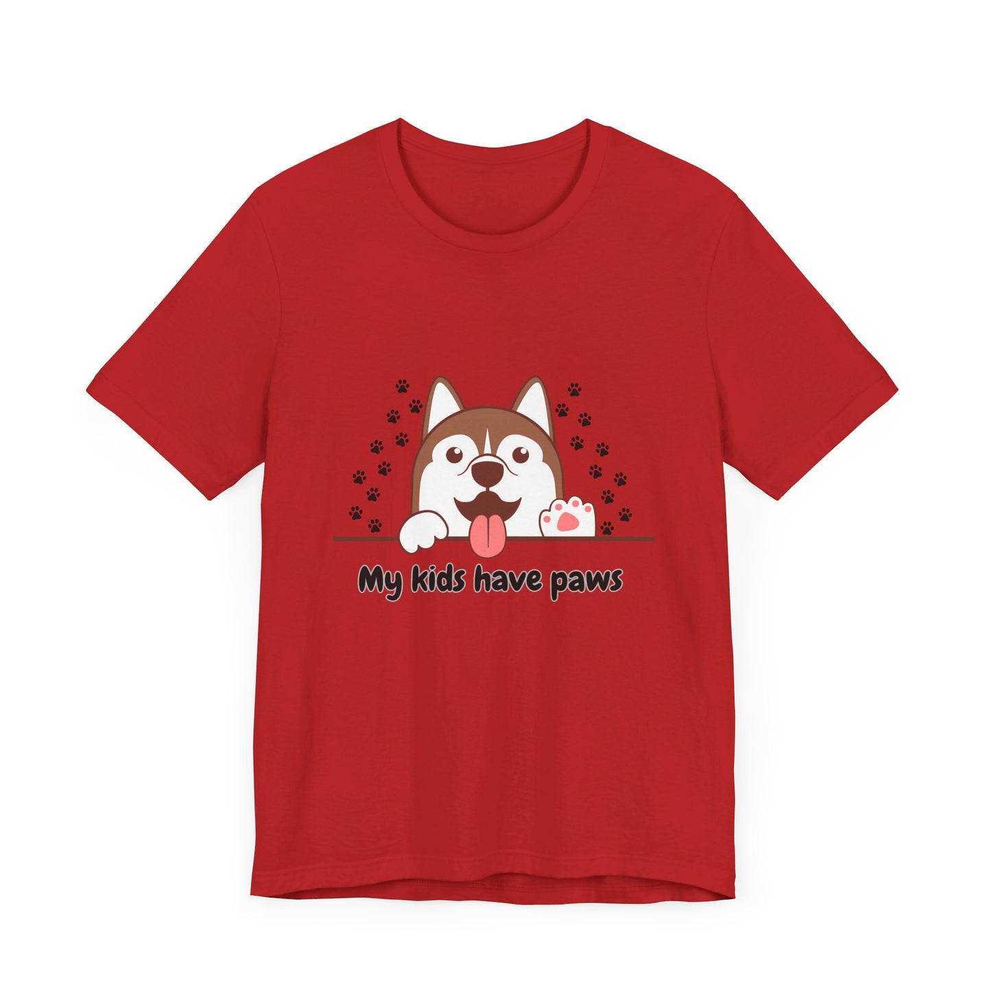 My Kids Have Paws, Unisex Jersey Short Sleeve Tee