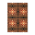 Floral Notebook — Warm Gold & Burgundy Patterned Softcover Journal