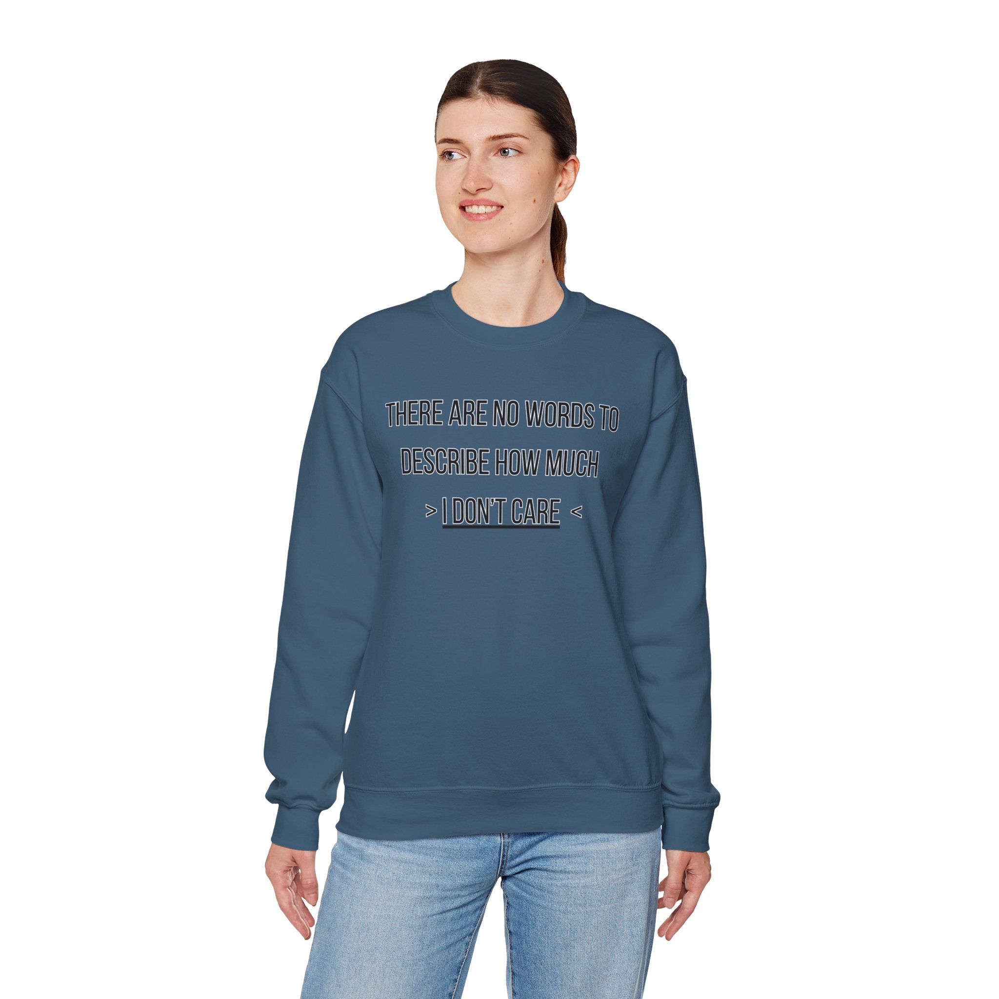 There Are No Words To Describe How Much > I Don’t Care < - Sweatshirt