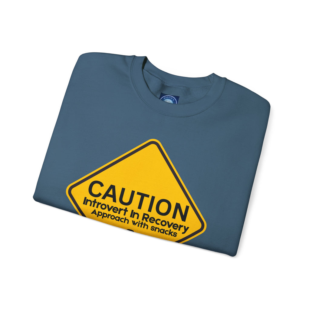 Caution: Introvert In Recovery — Approach With Snacks - Sweatshirt