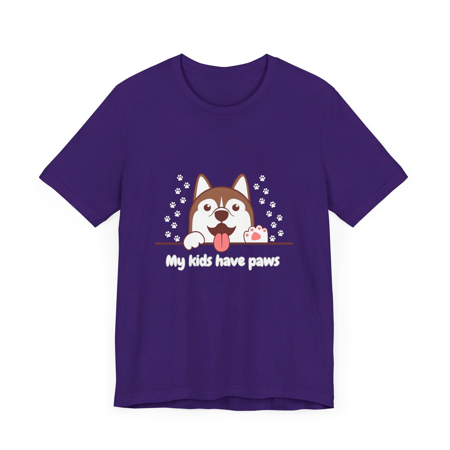 My Kids Have Paws, Unisex Jersey Short Sleeve Tee