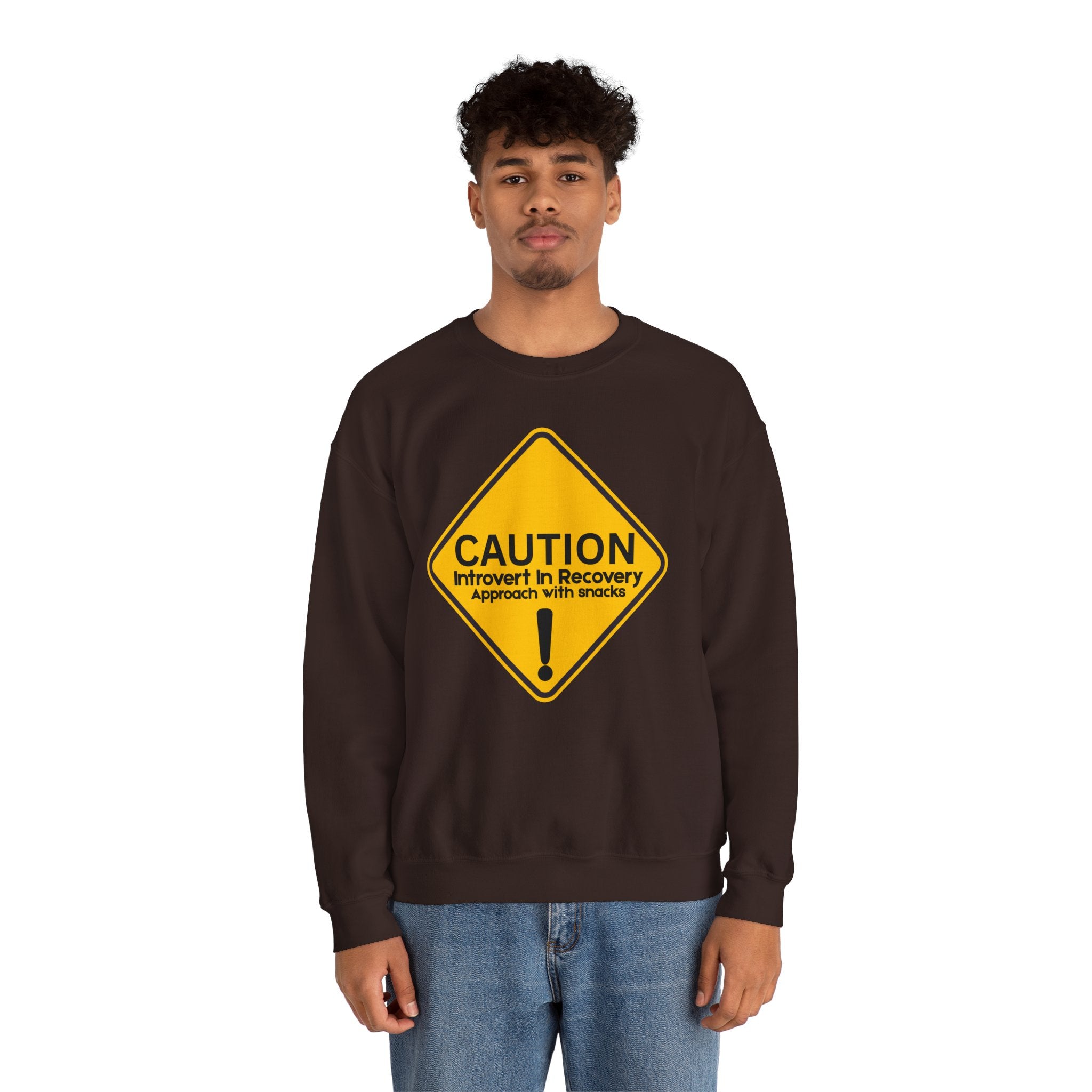 Caution: Introvert In Recovery — Approach With Snacks - Sweatshirt