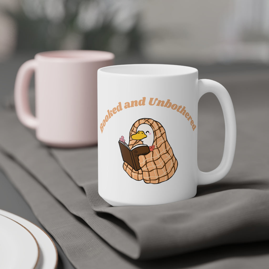 Mug — "Booked and Unbothered"