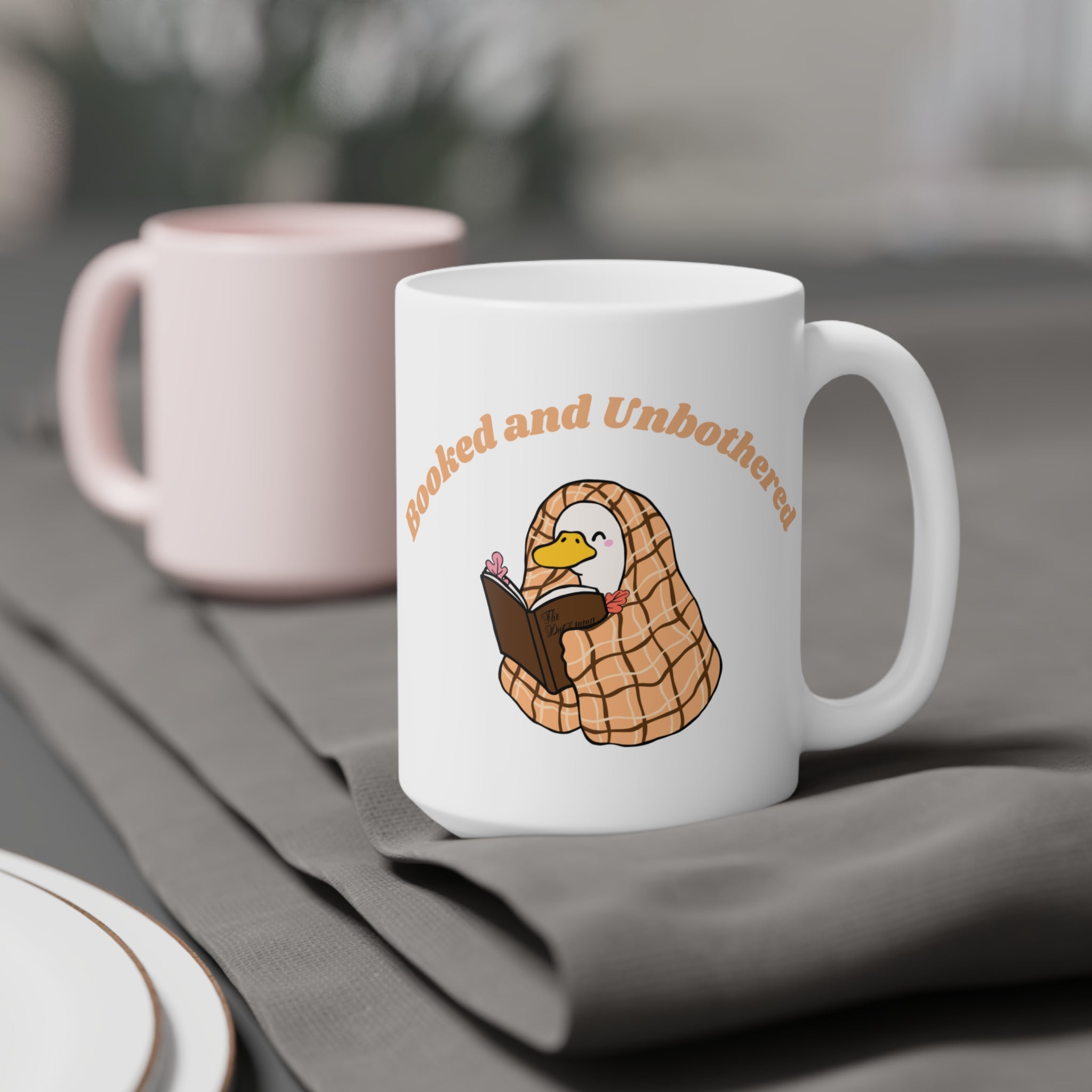Mug — "Booked and Unbothered"