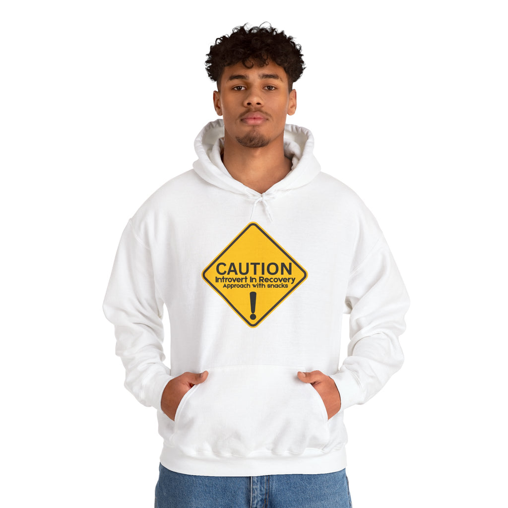 Caution: Introvert In Recovery — Approach With Snacks - hoodie