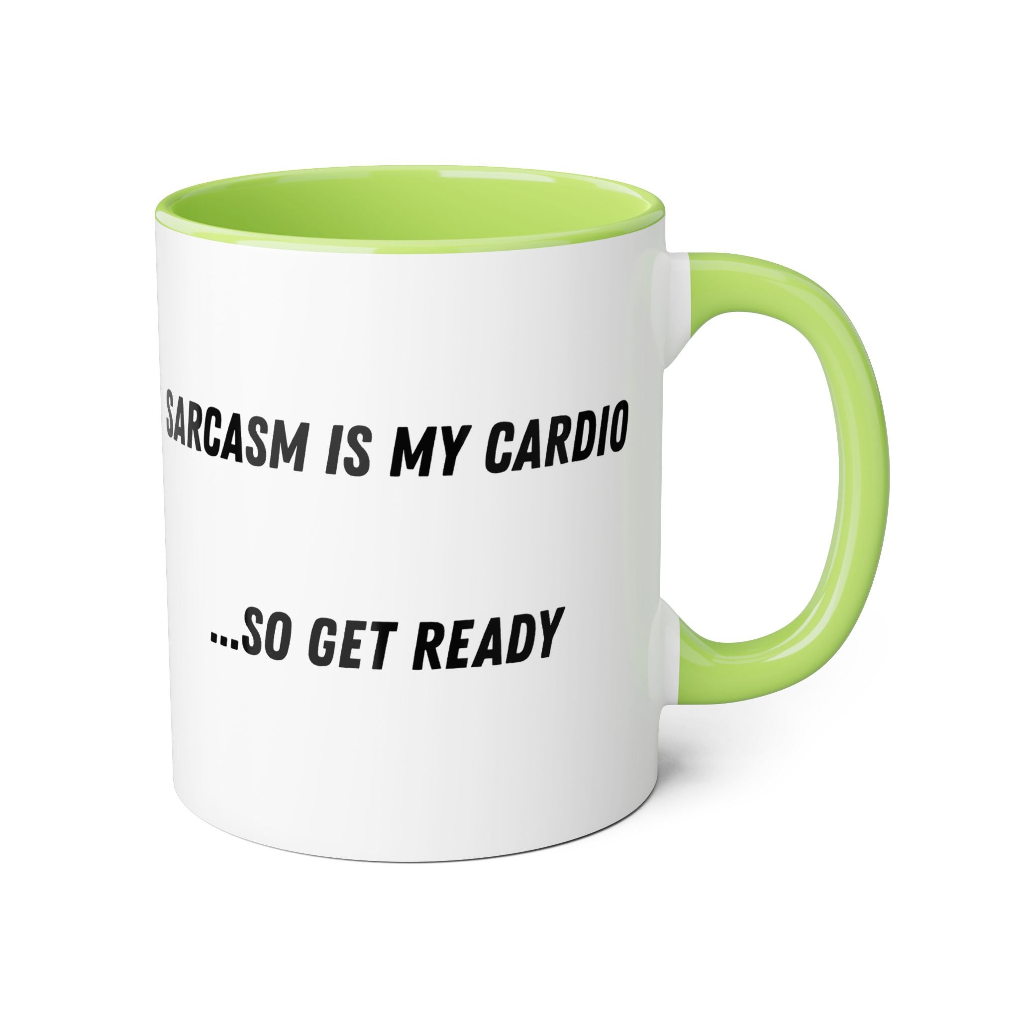 Sarcasm Is My Cardio 11oz Accent Mug — Funny Sarcastic Coffee Cup