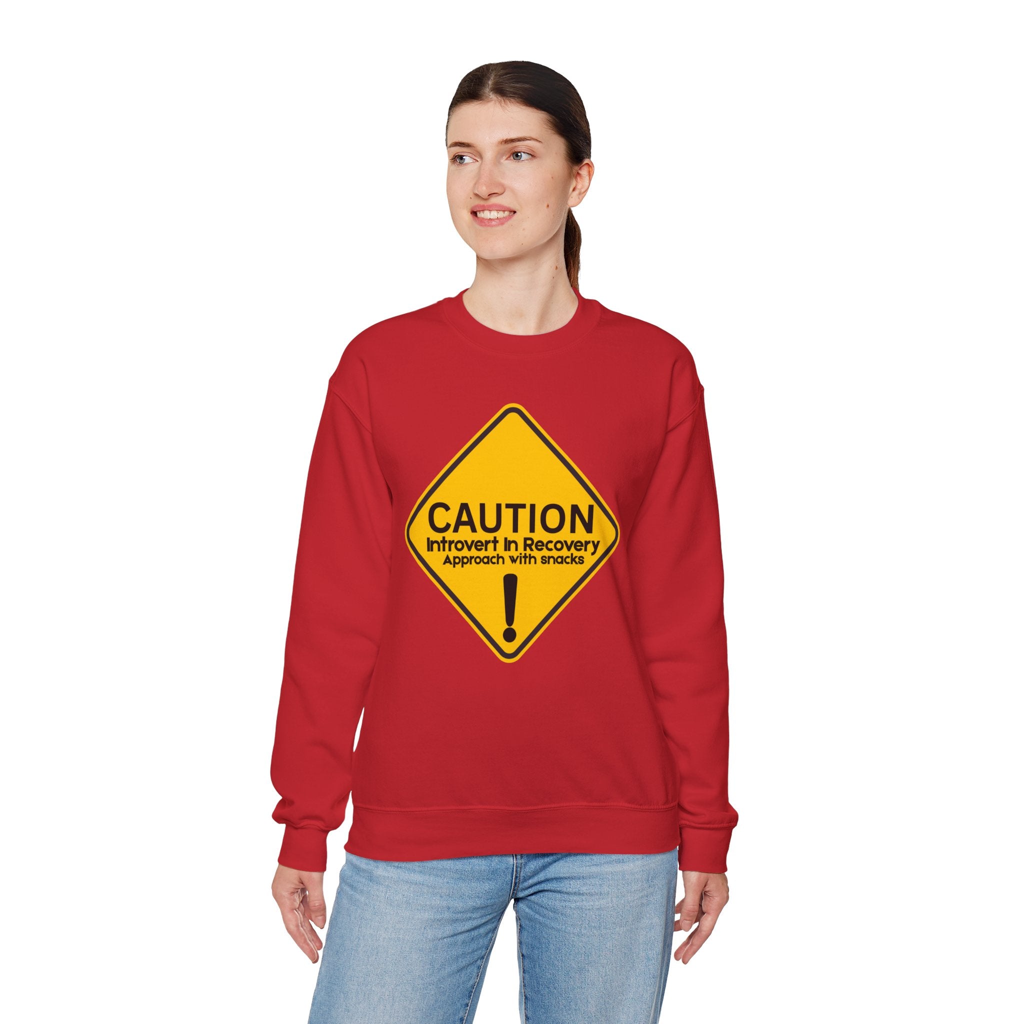 Caution: Introvert In Recovery — Approach With Snacks - Sweatshirt