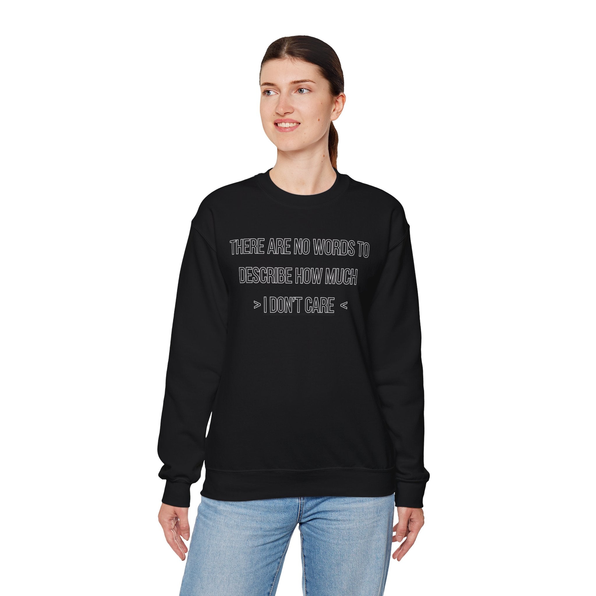 There Are No Words To Describe How Much > I Don’t Care < - Sweatshirt