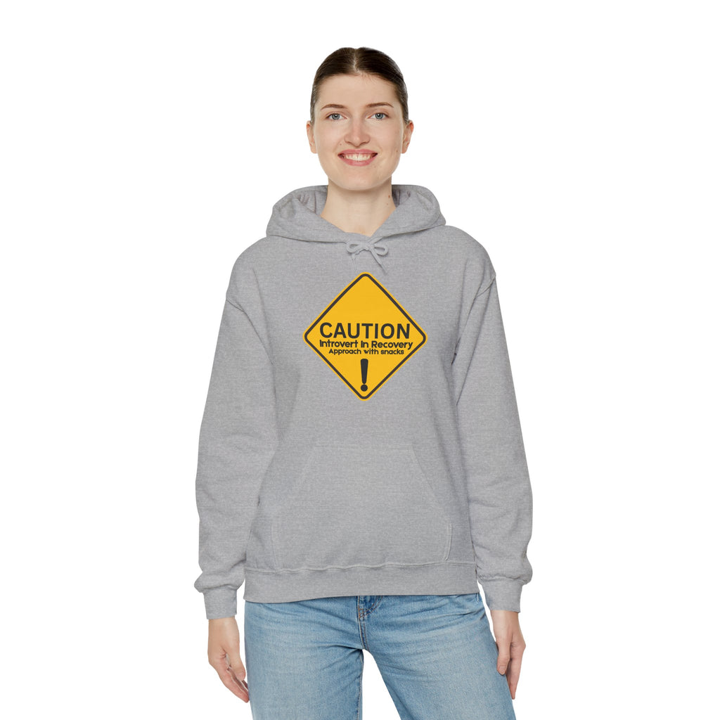 Caution: Introvert In Recovery — Approach With Snacks - hoodie