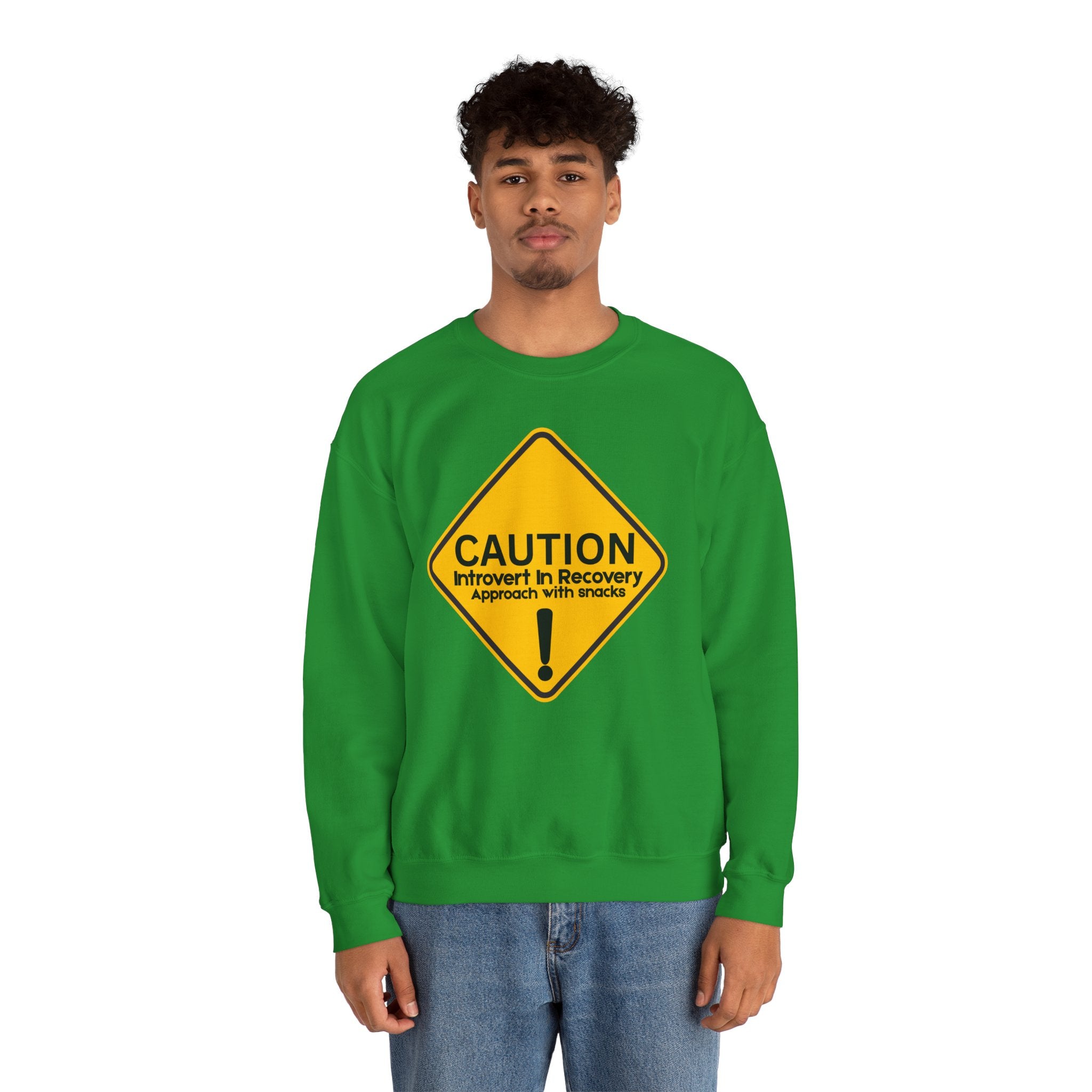 Caution: Introvert In Recovery — Approach With Snacks - Sweatshirt