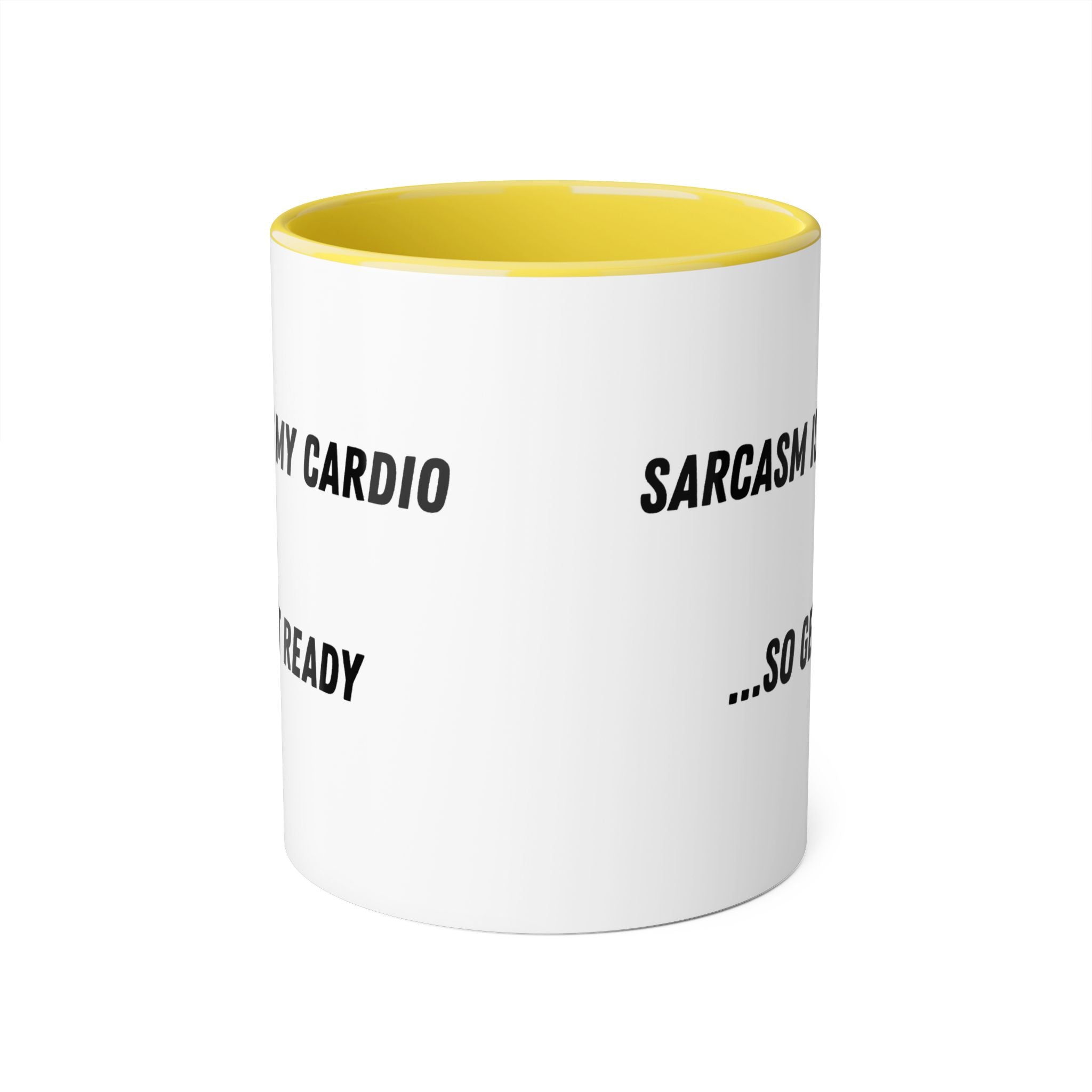 Sarcasm Is My Cardio 11oz Accent Mug — Funny Sarcastic Coffee Cup