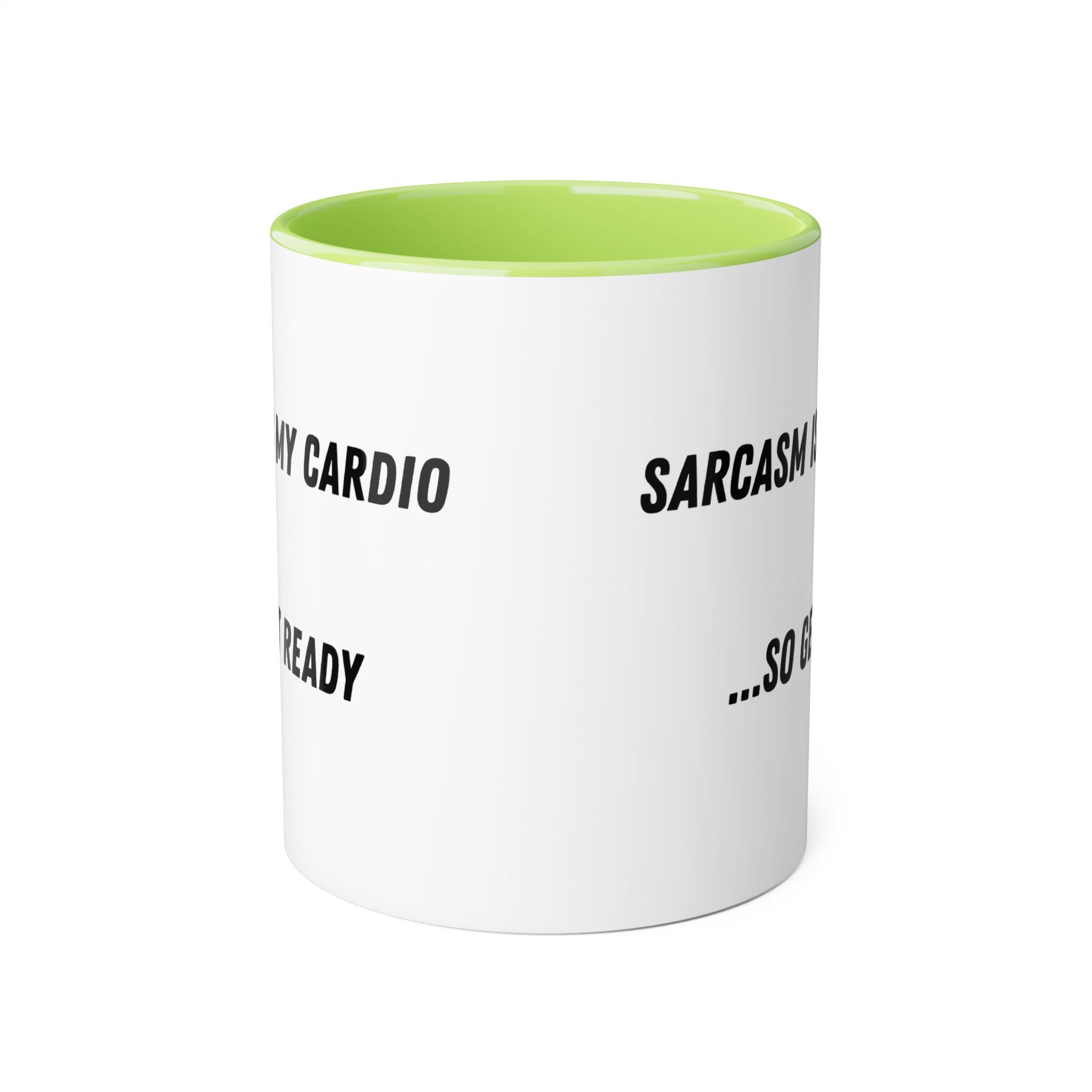 Sarcasm Is My Cardio 11oz Accent Mug — Funny Sarcastic Coffee Cup
