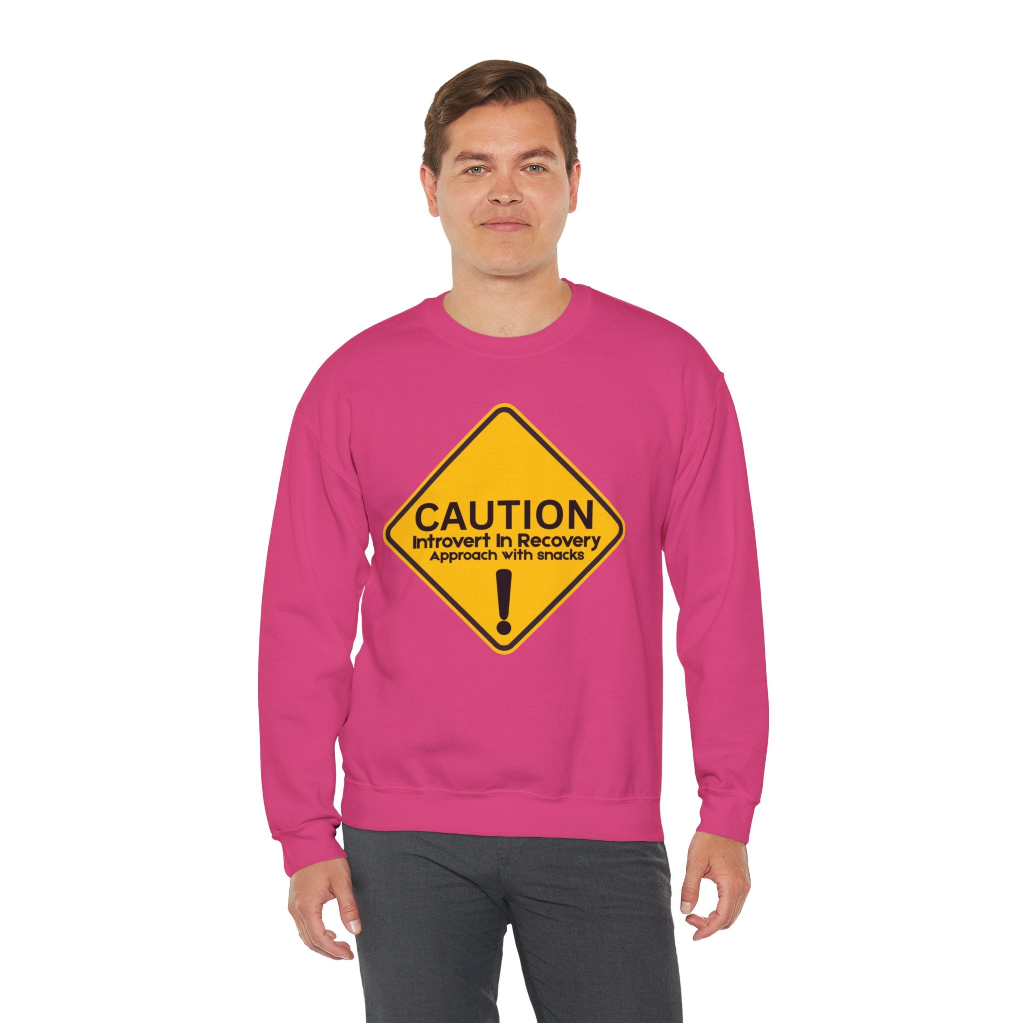 Caution: Introvert In Recovery — Approach With Snacks - Sweatshirt
