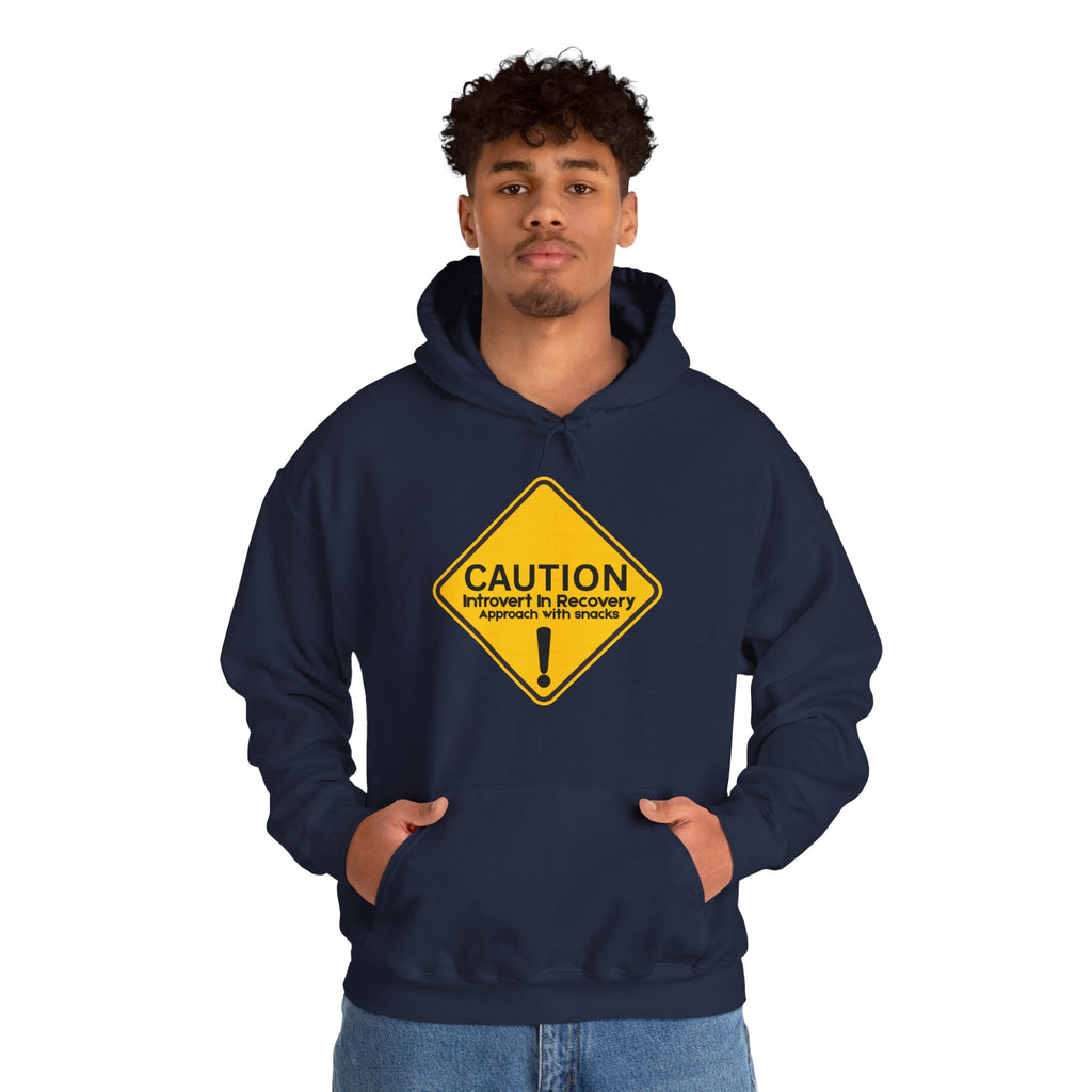 Caution: Introvert In Recovery — Approach With Snacks - hoodie