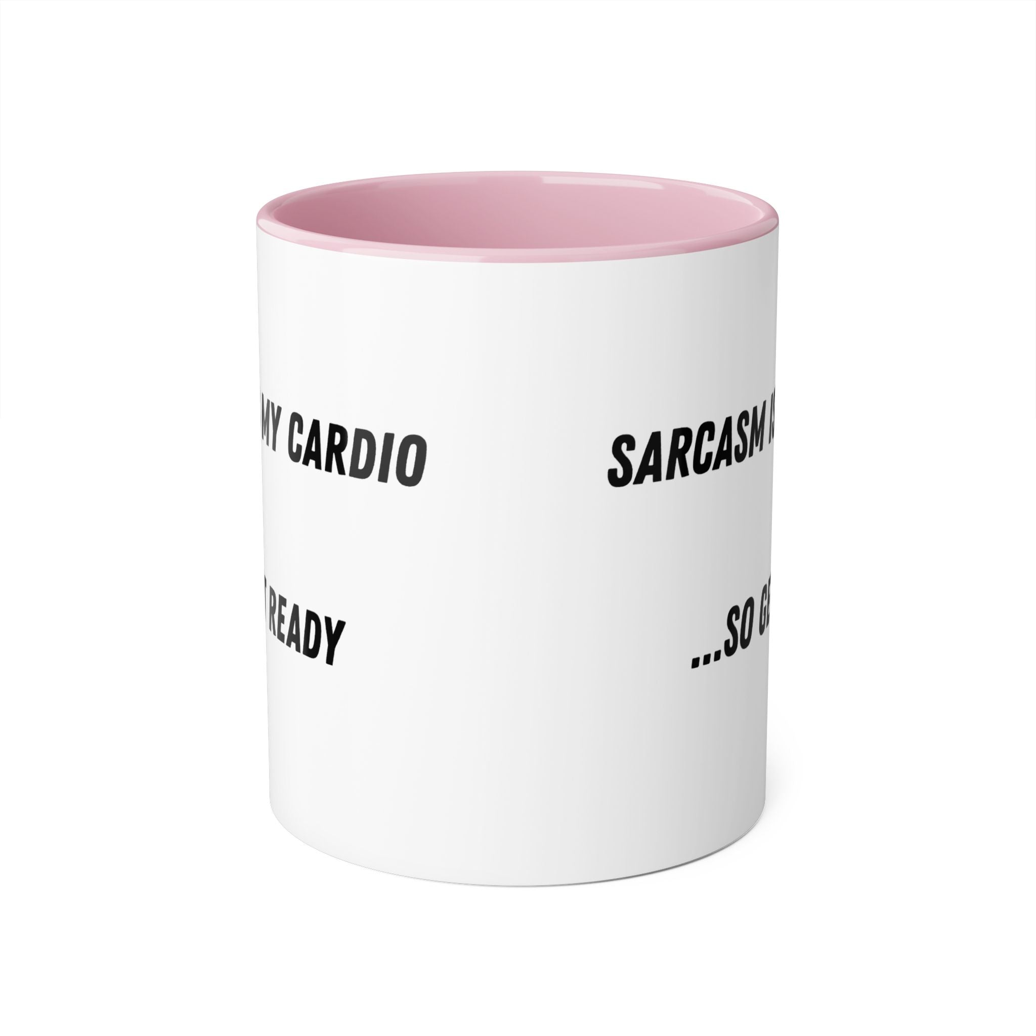 Sarcasm Is My Cardio 11oz Accent Mug — Funny Sarcastic Coffee Cup