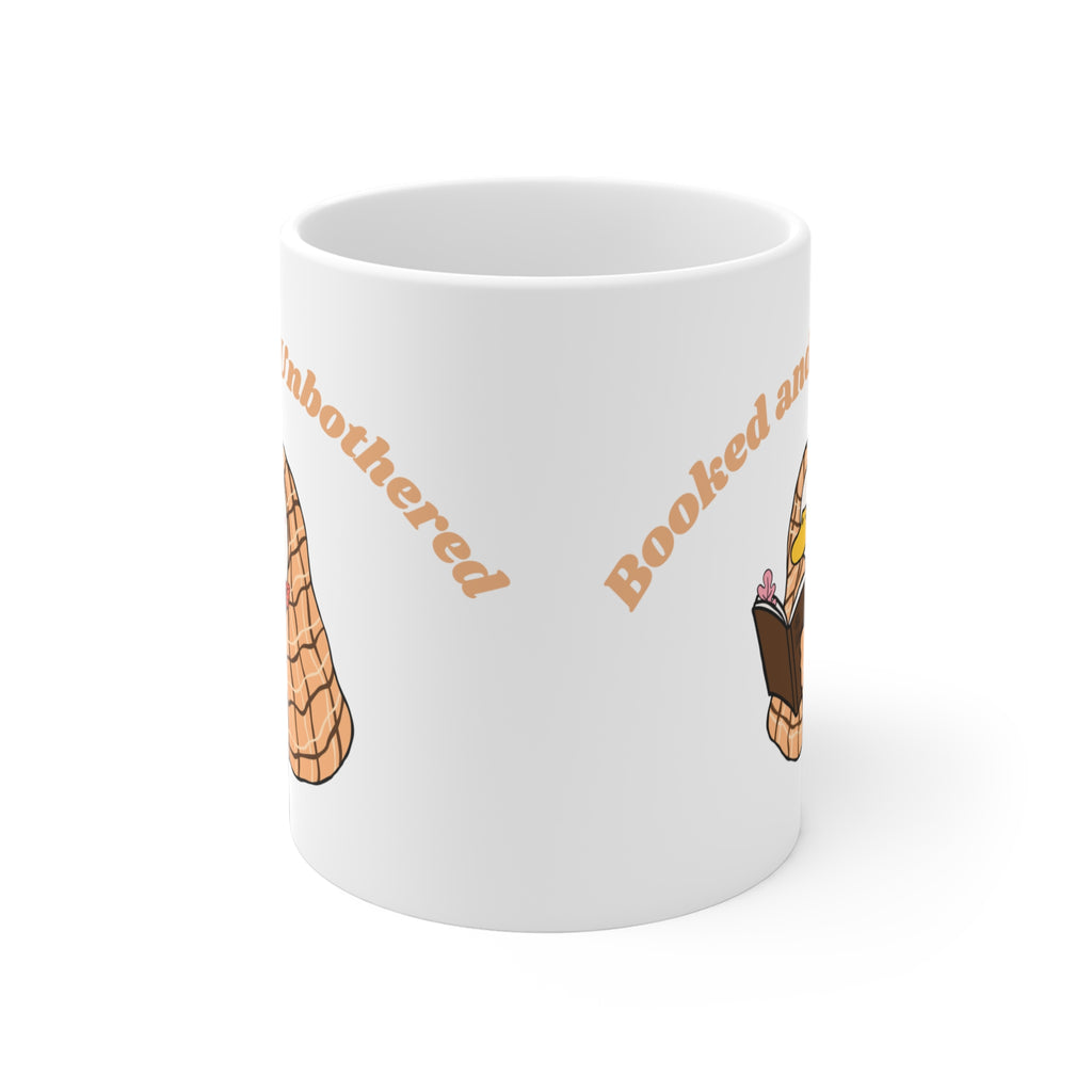 Mug — "Booked and Unbothered"