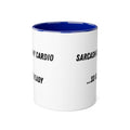 Sarcasm Is My Cardio 11oz Accent Mug — Funny Sarcastic Coffee Cup