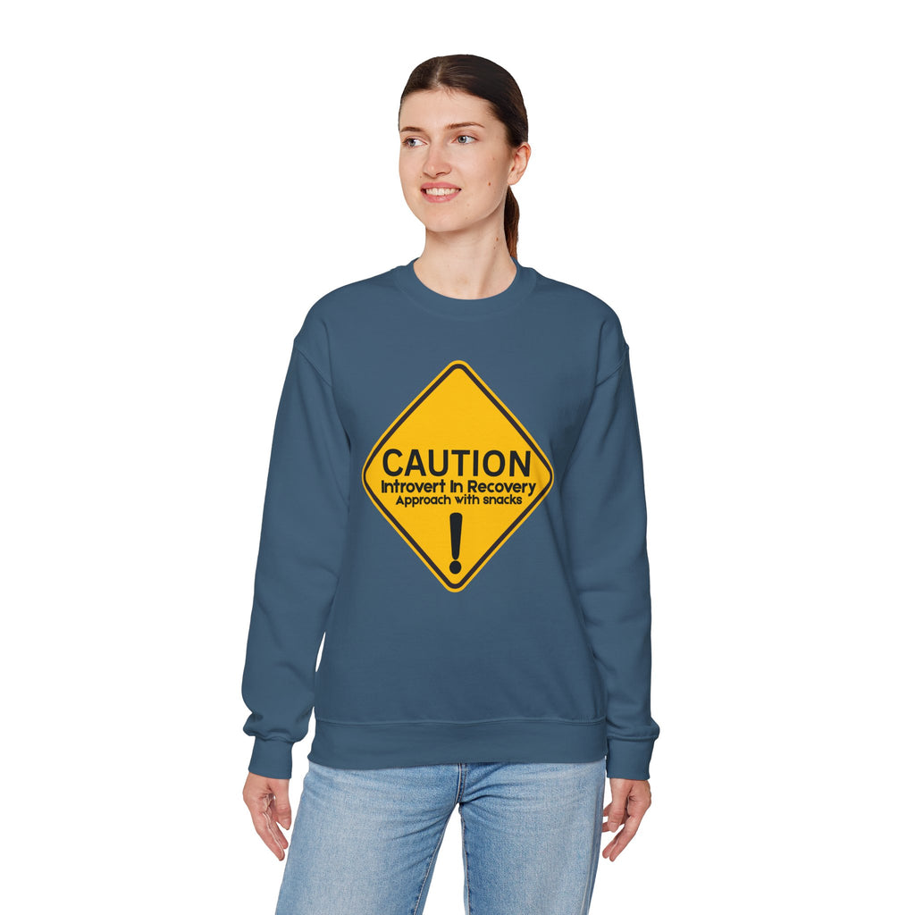 Caution: Introvert In Recovery — Approach With Snacks - Sweatshirt