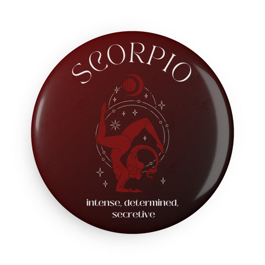 Scorpio, Button Magnet, Round (1 & 10 pcs)