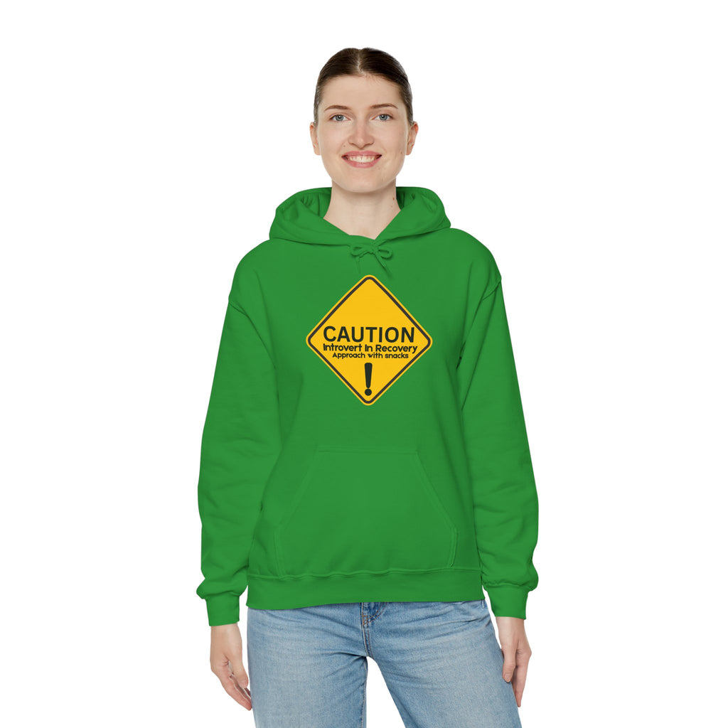 Caution: Introvert In Recovery — Approach With Snacks - hoodie