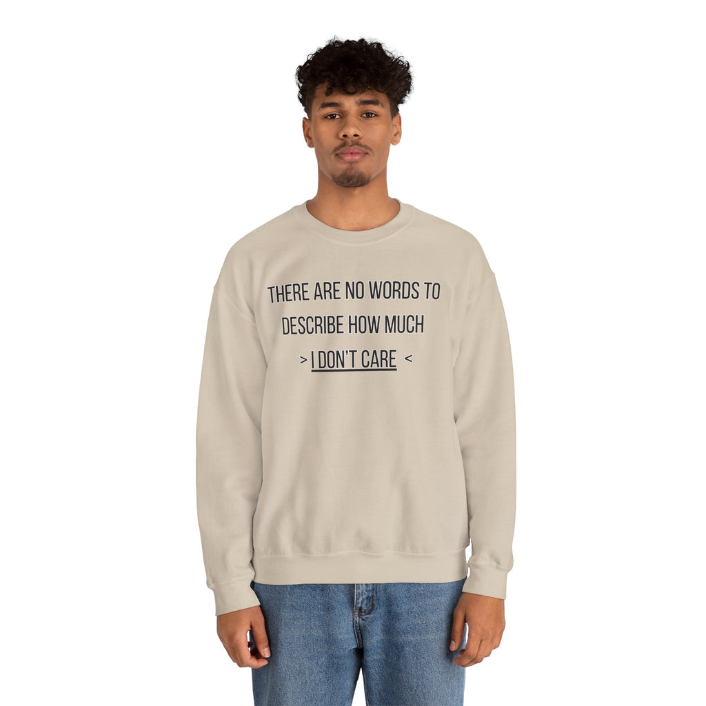 There Are No Words To Describe How Much > I Don’t Care < - Sweatshirt