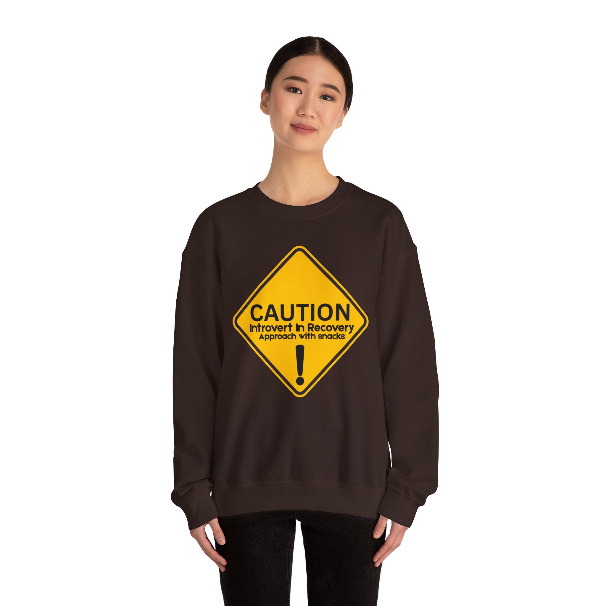 Caution: Introvert In Recovery — Approach With Snacks - Sweatshirt