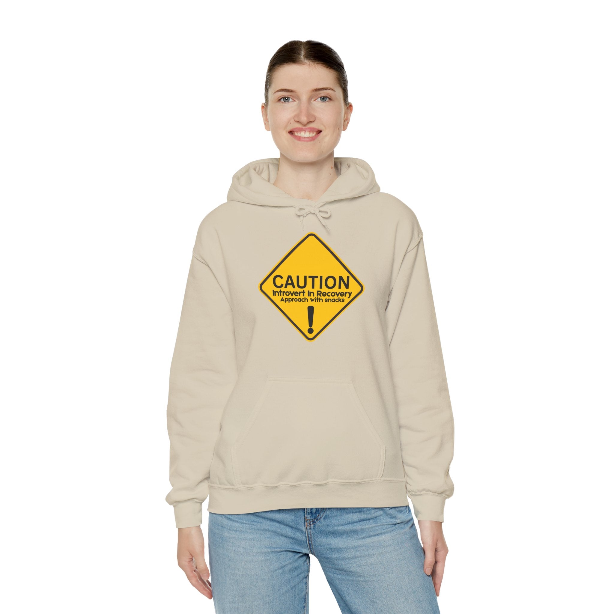 Caution: Introvert In Recovery — Approach With Snacks - hoodie