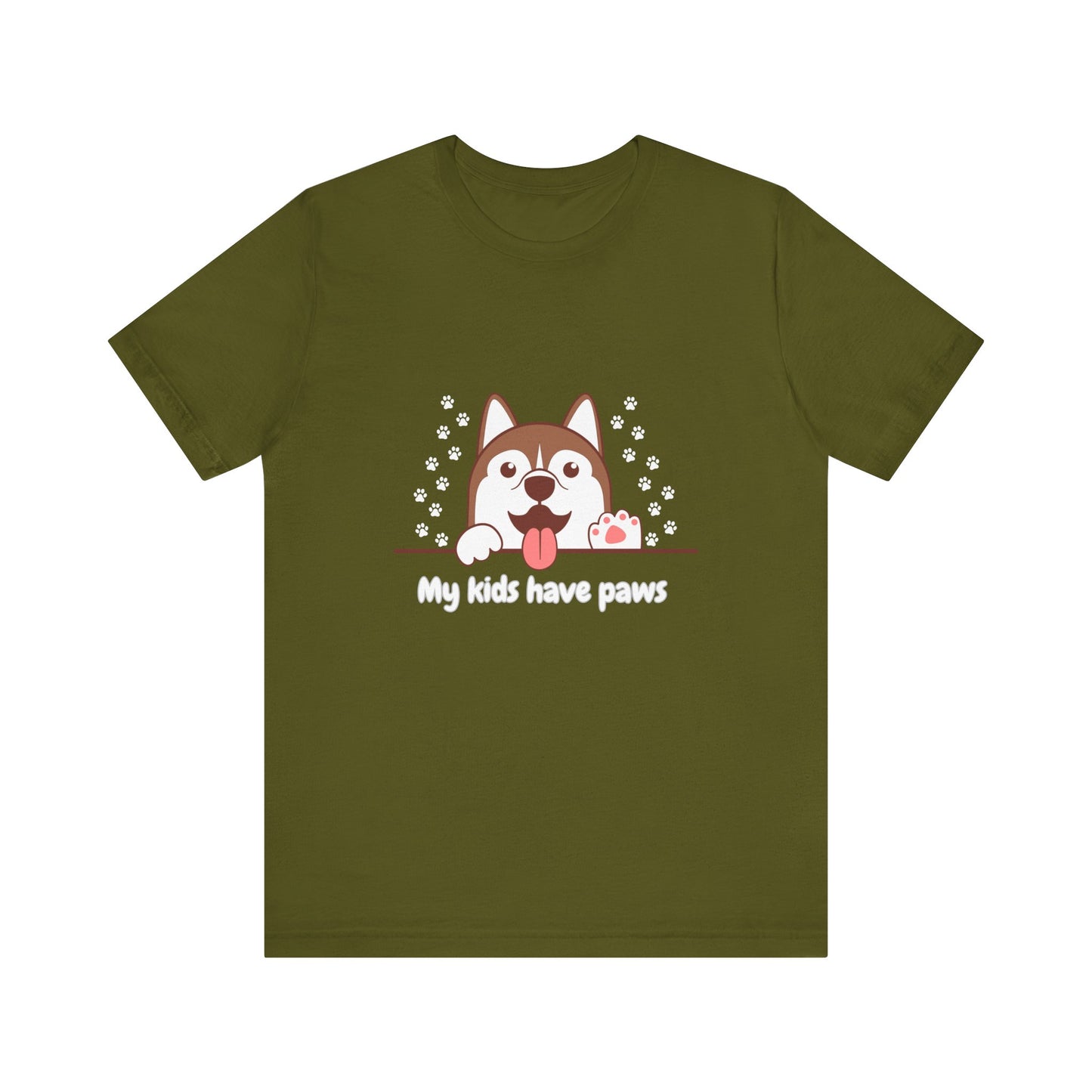 My Kids Have Paws, Unisex Jersey Short Sleeve Tee