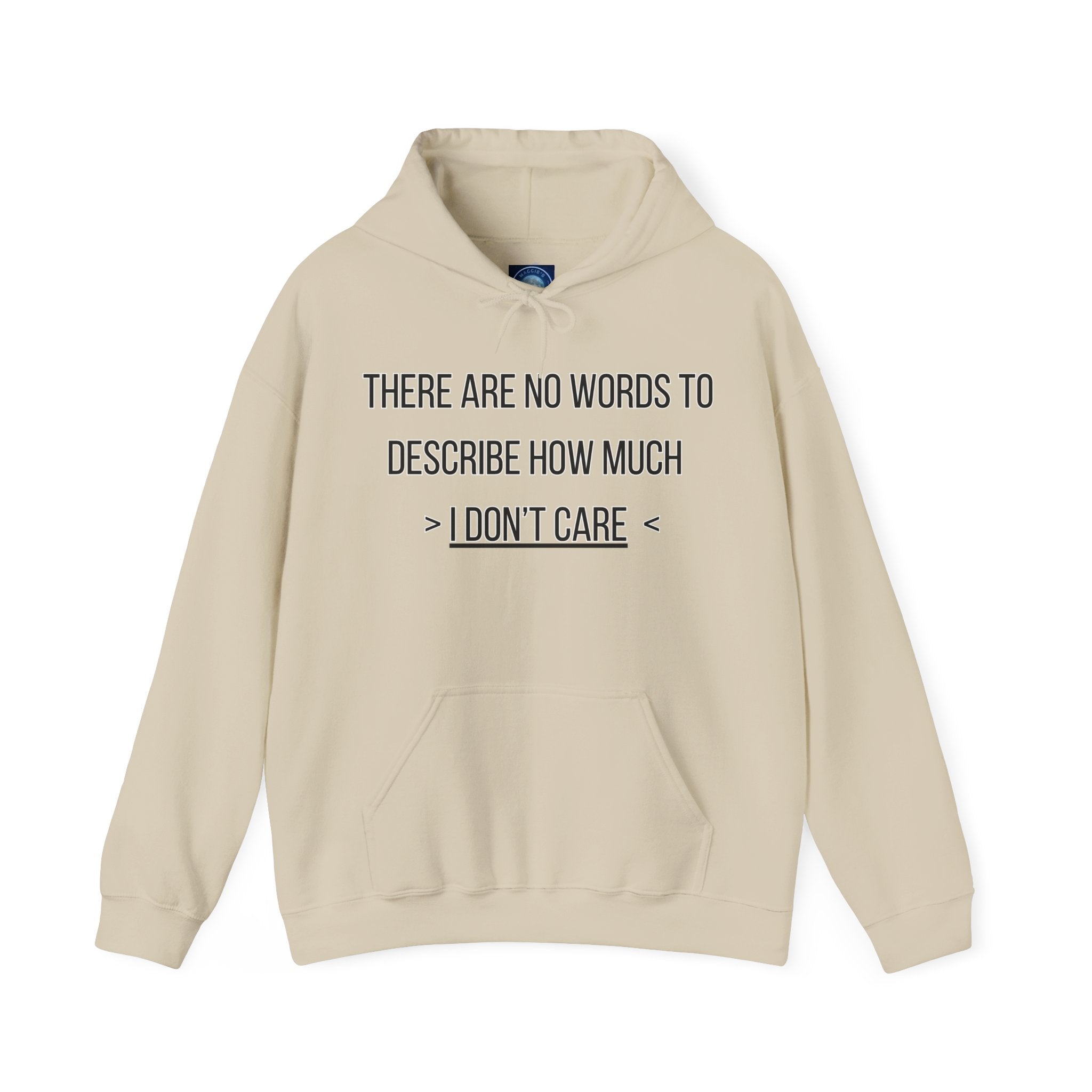 I Don't Care Hoodie | Unisex Heavy Blend Sweatshirt, Casual Wear, Gift for Friends, Cozy Fashion, Everyday Apparel