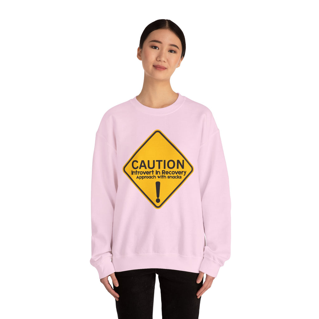 Caution: Introvert In Recovery — Approach With Snacks - Sweatshirt