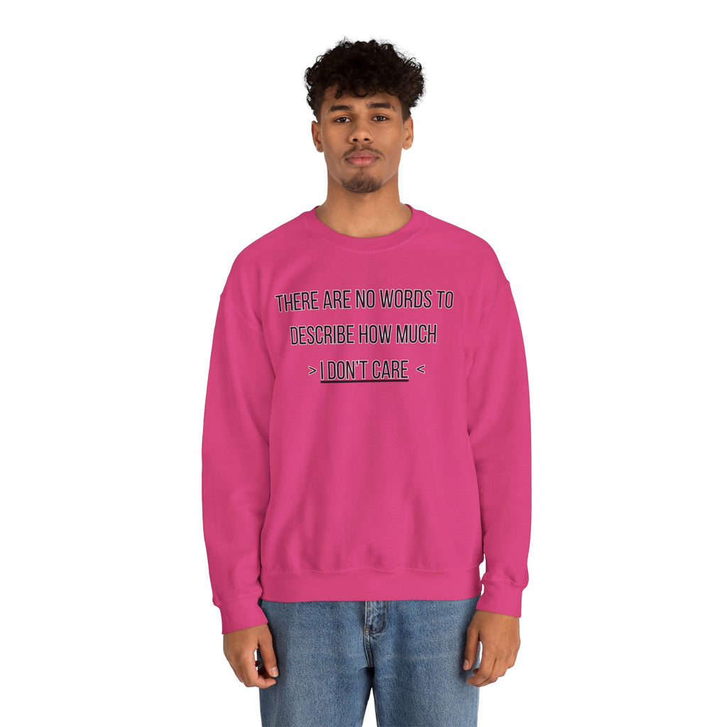 There Are No Words To Describe How Much > I Don’t Care < - Sweatshirt