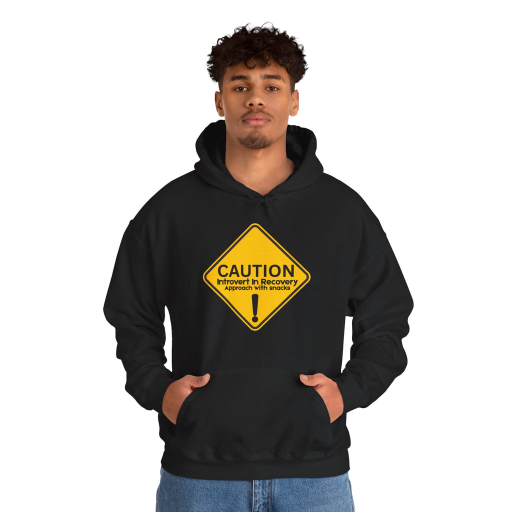 Caution: Introvert In Recovery — Approach With Snacks - hoodie