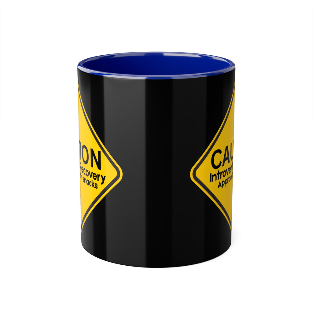 Caution: Introvert In Recovery — Approach With Snacks - Mug