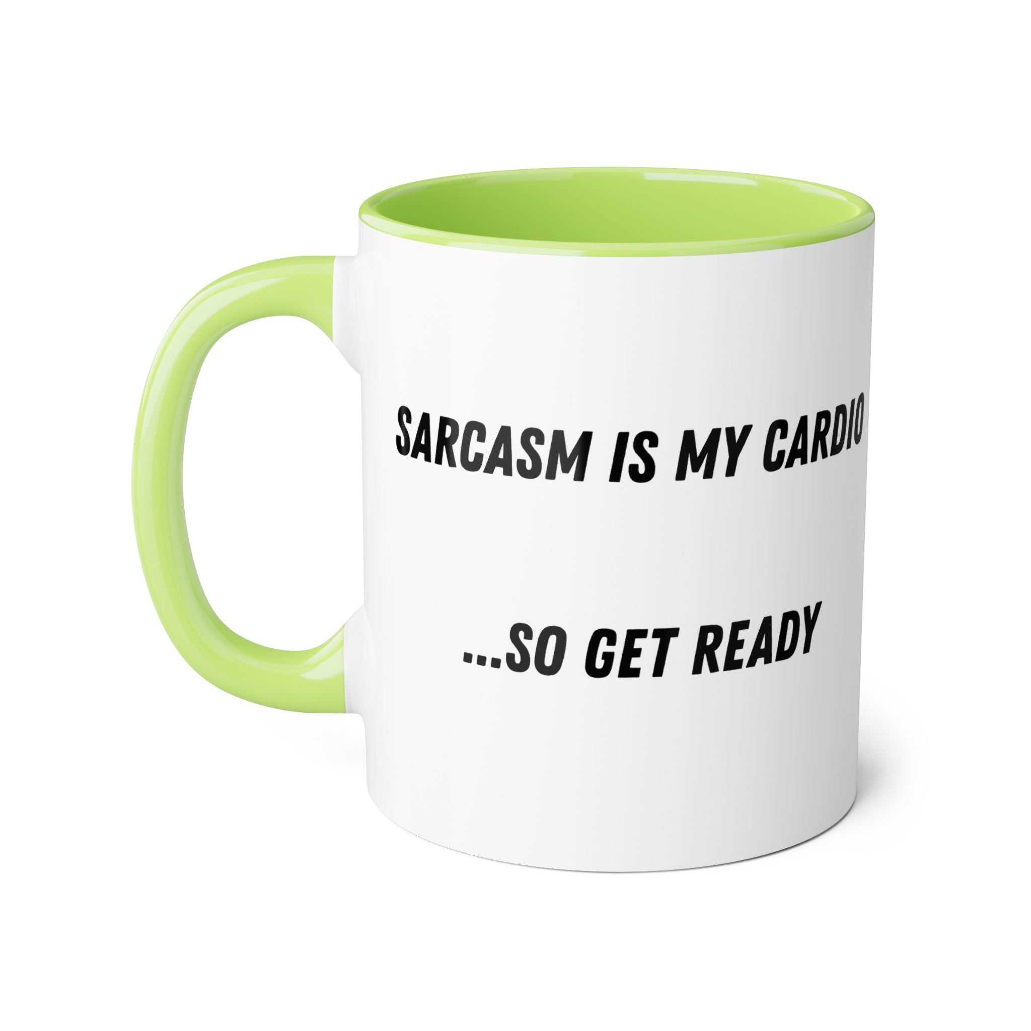 Sarcasm Is My Cardio 11oz Accent Mug — Funny Sarcastic Coffee Cup