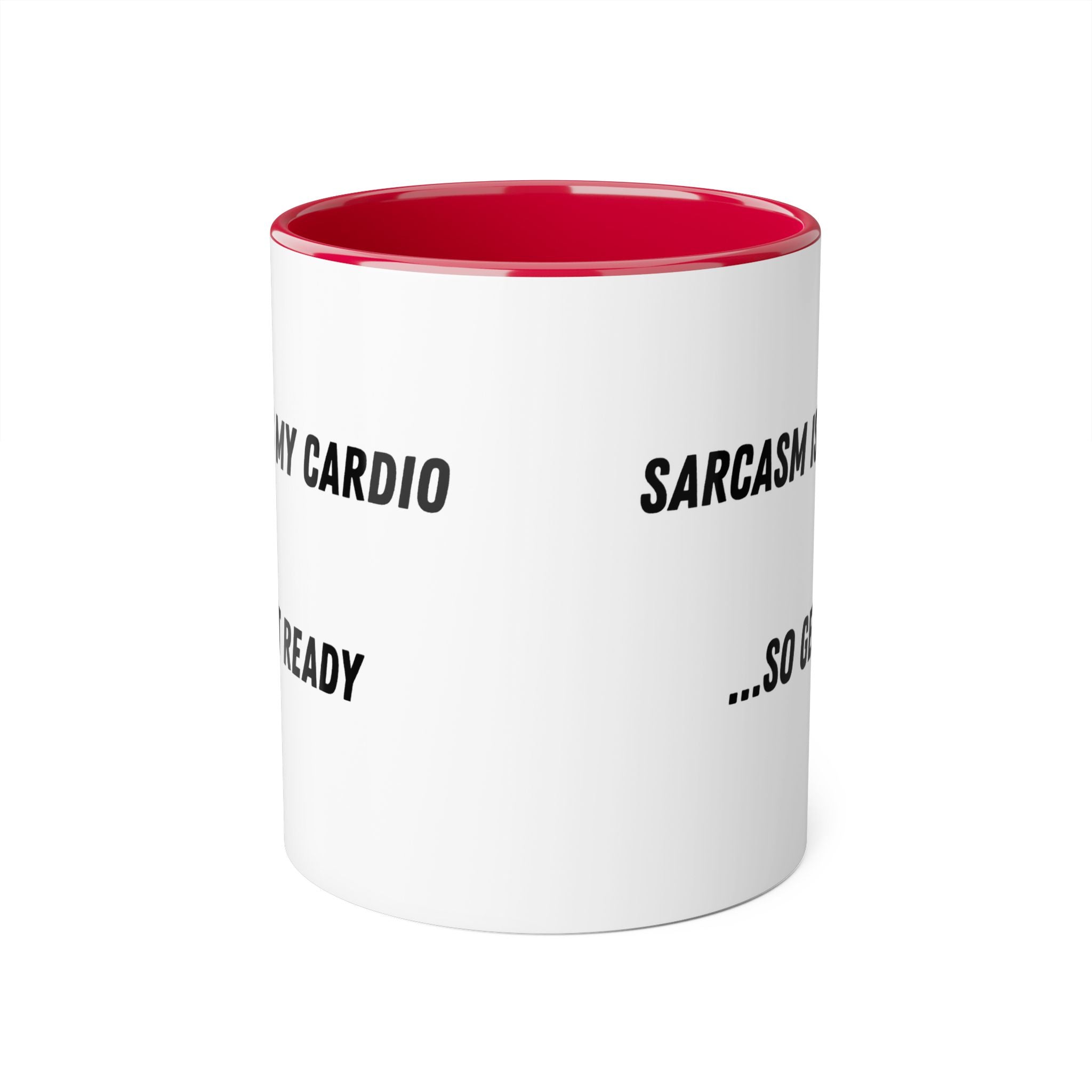 Sarcasm Is My Cardio 11oz Accent Mug — Funny Sarcastic Coffee Cup