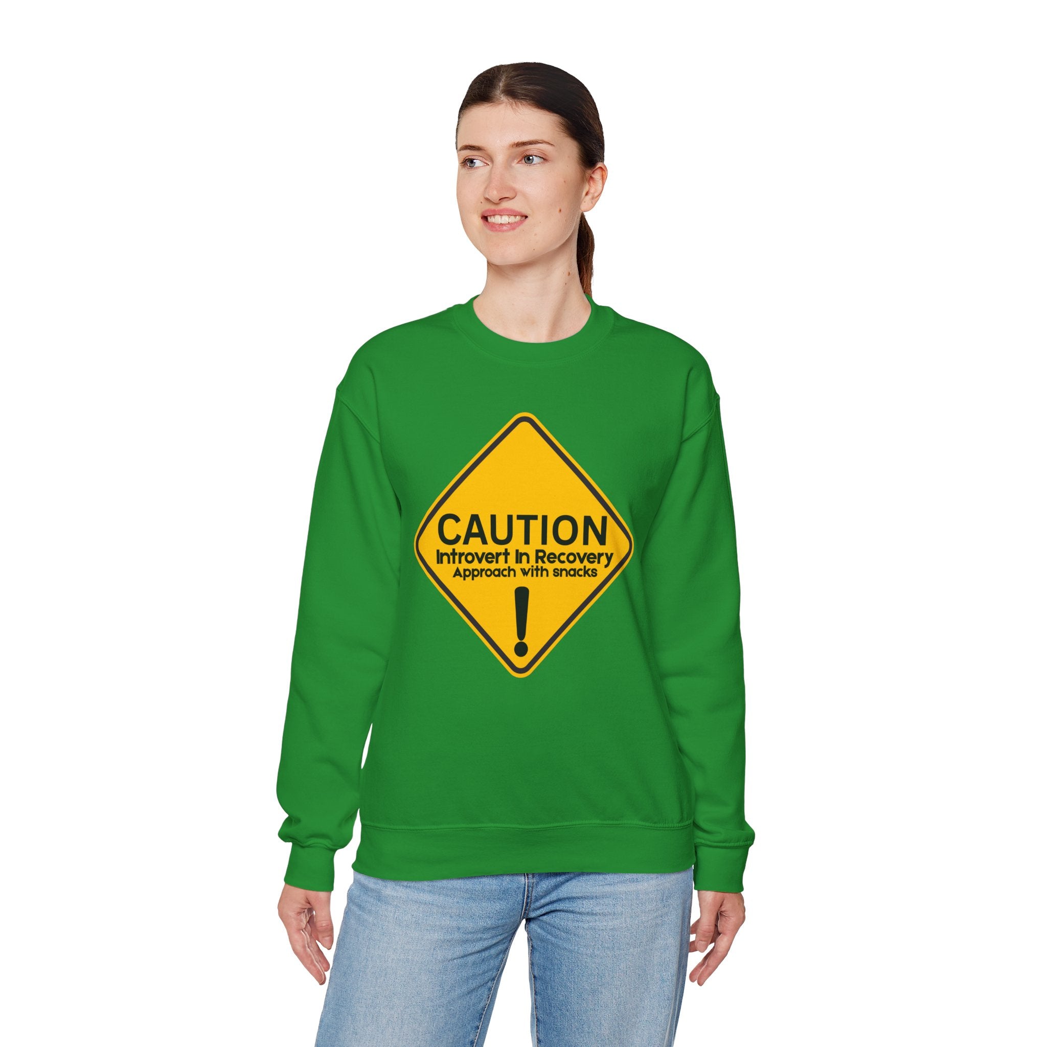 Caution: Introvert In Recovery — Approach With Snacks - Sweatshirt