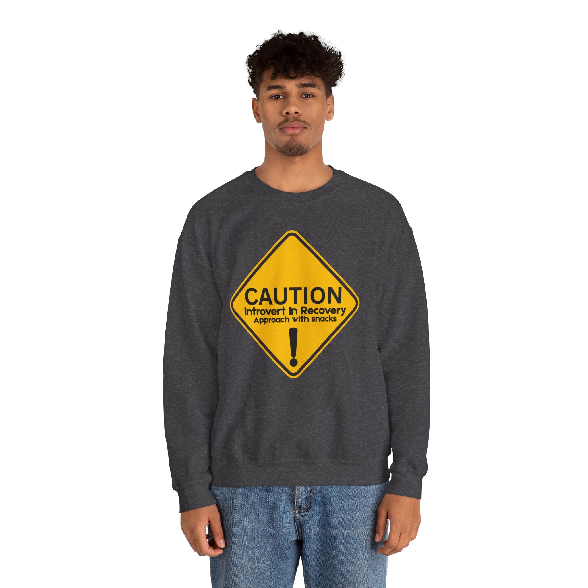 Caution: Introvert In Recovery — Approach With Snacks - Sweatshirt