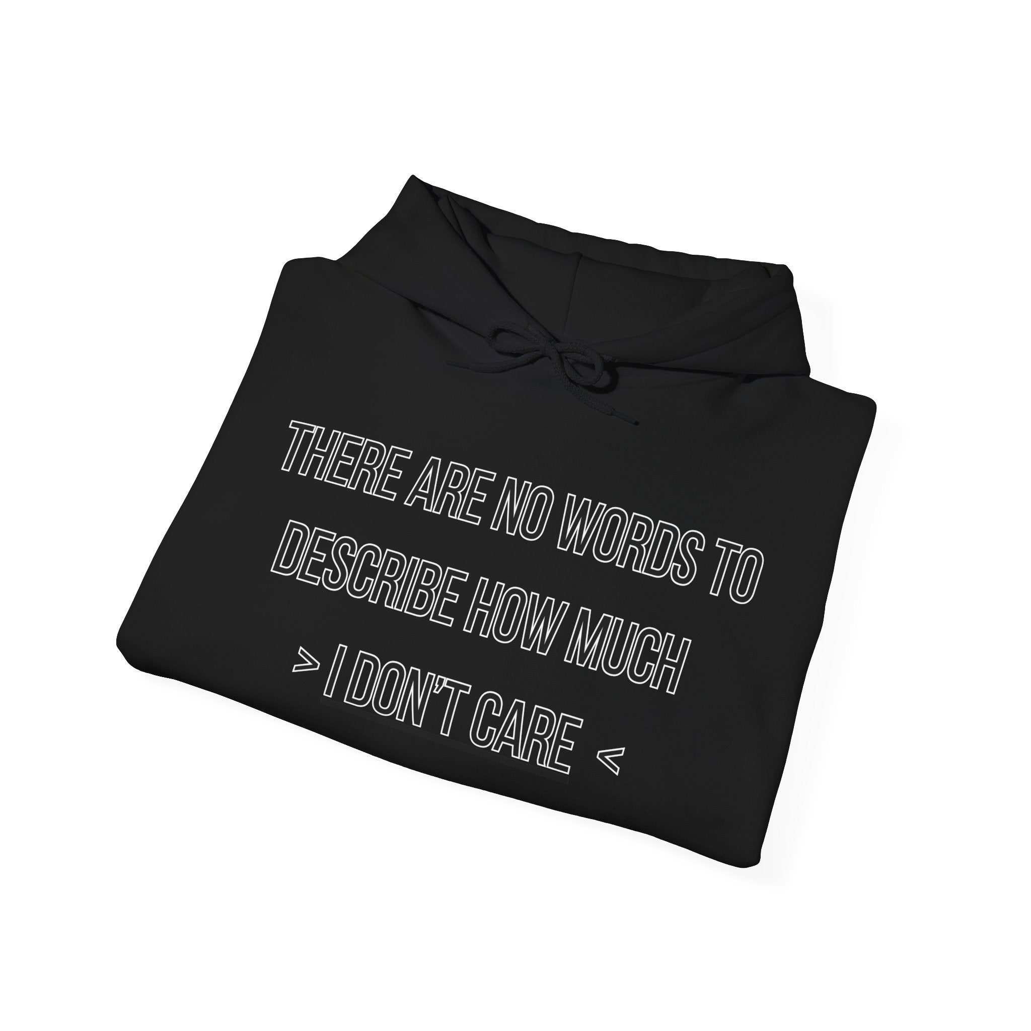 I Don't Care Hoodie | Unisex Heavy Blend Sweatshirt, Casual Wear, Gift for Friends, Cozy Fashion, Everyday Apparel