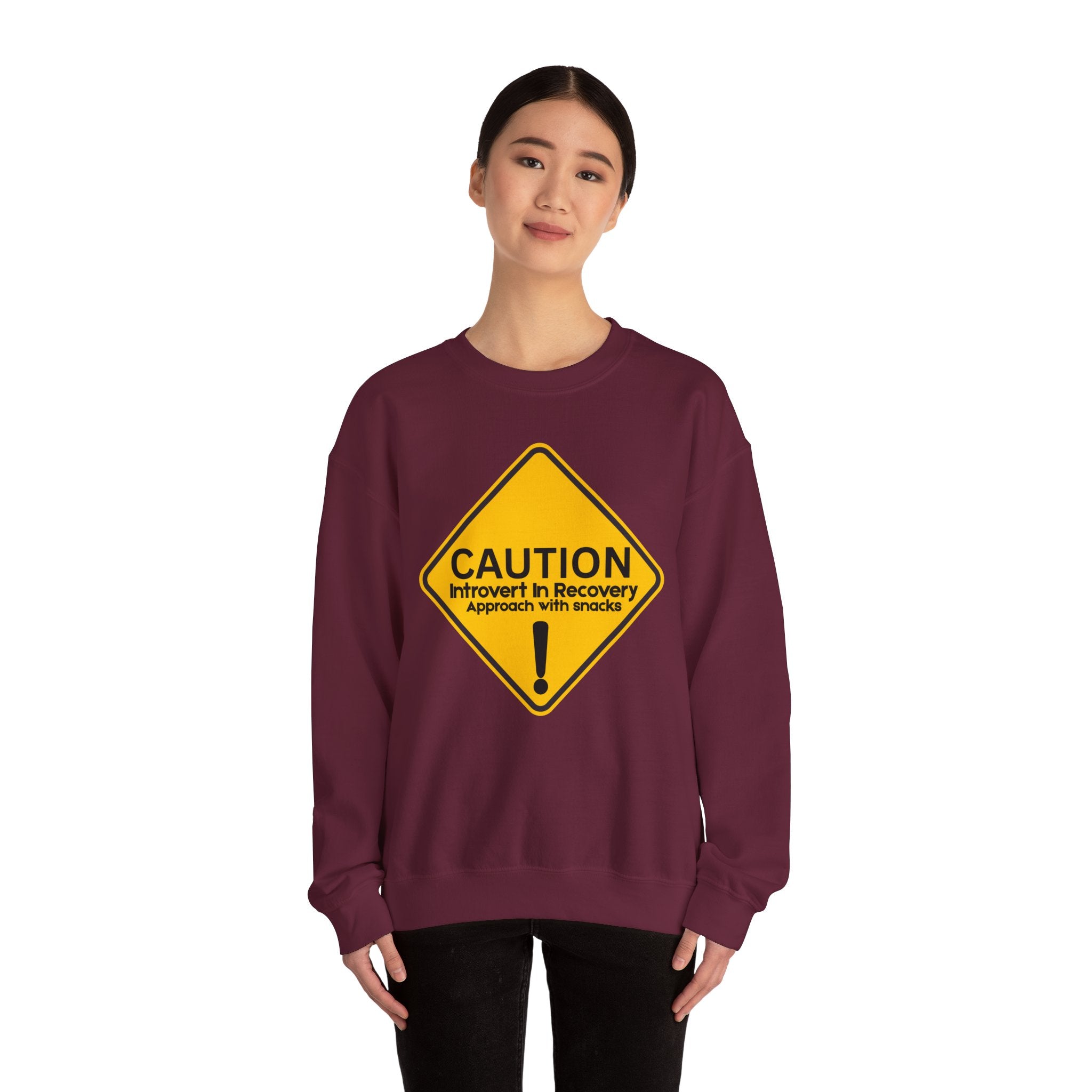 Caution: Introvert In Recovery — Approach With Snacks - Sweatshirt