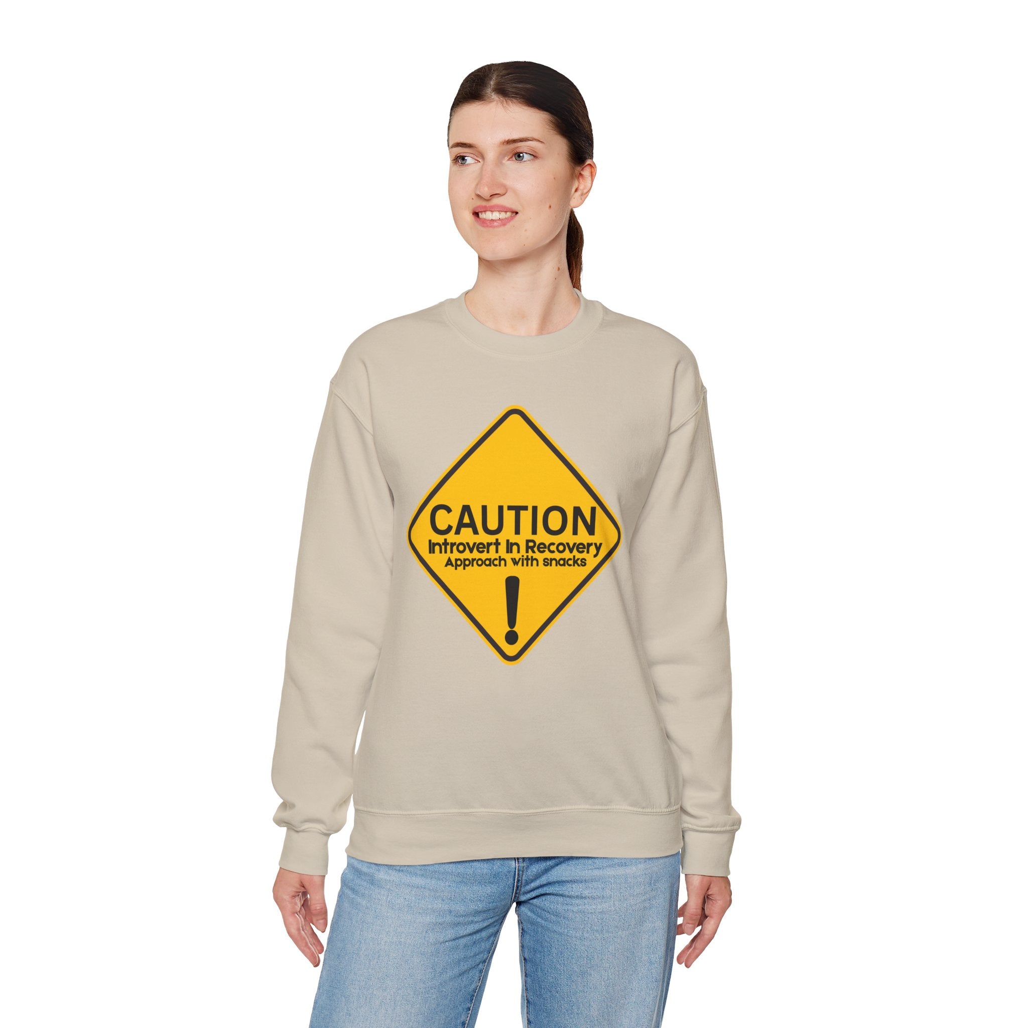 Caution: Introvert In Recovery — Approach With Snacks - Sweatshirt