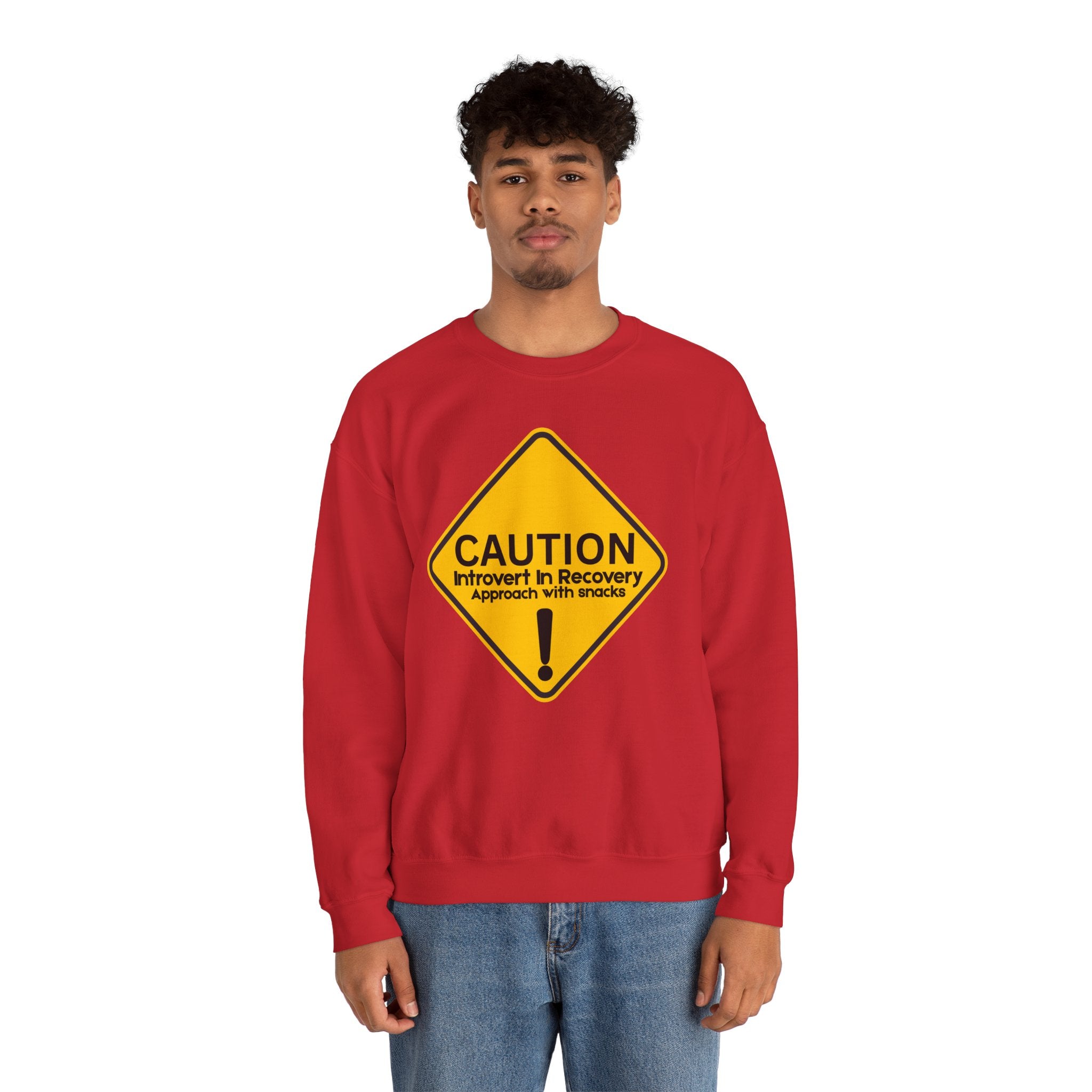 Caution: Introvert In Recovery — Approach With Snacks - Sweatshirt