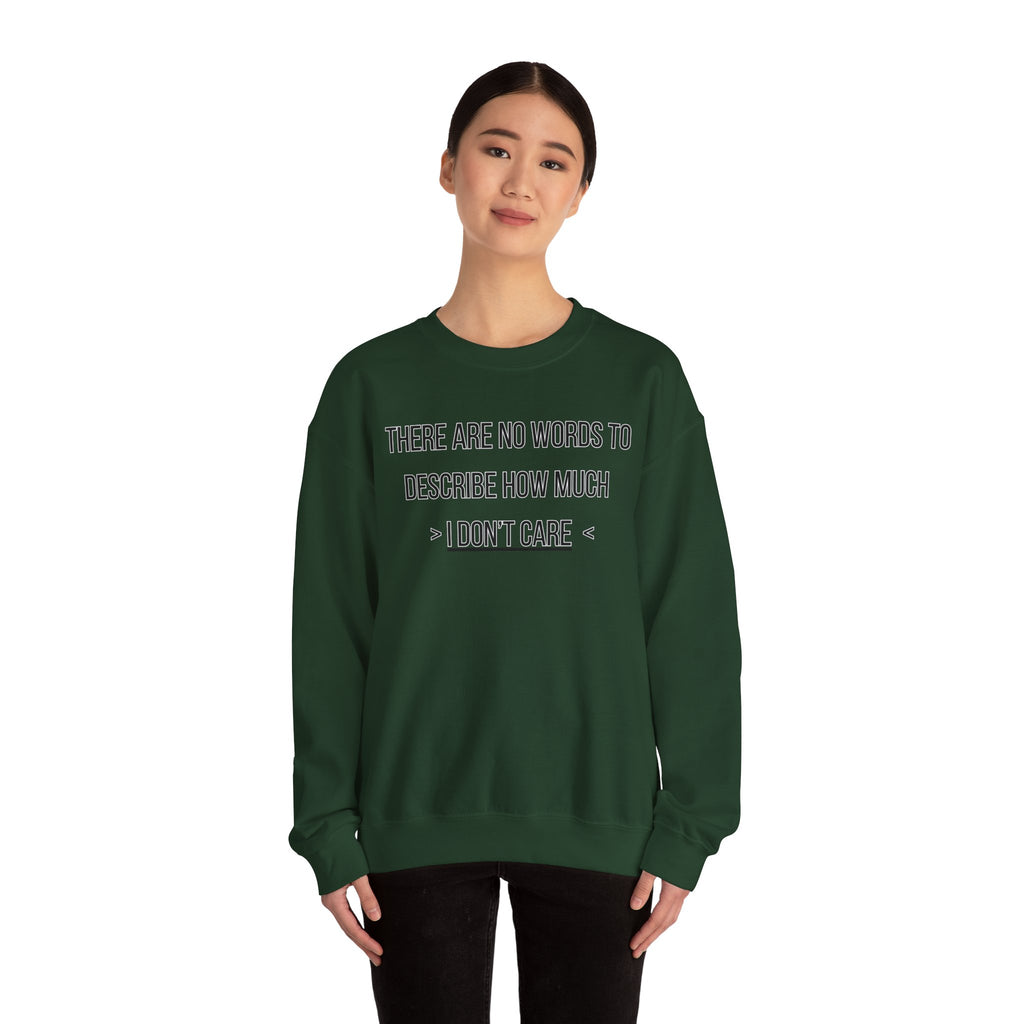 There Are No Words To Describe How Much > I Don’t Care < - Sweatshirt